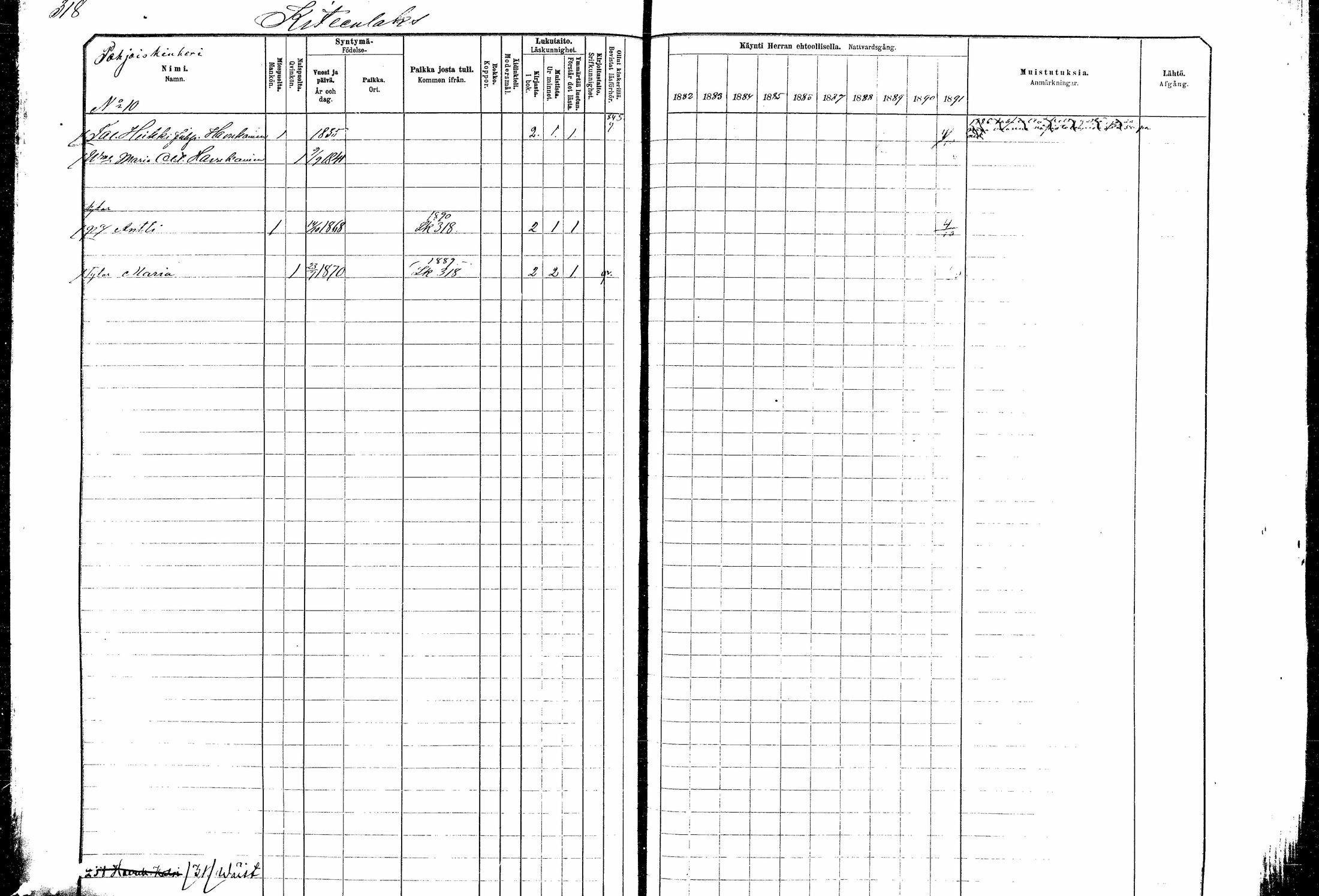 [ ../kirjat/Kirkonkirjat/kitee/rippikirja_1882-1890_mko35-49/kuvat/294.jpg ]