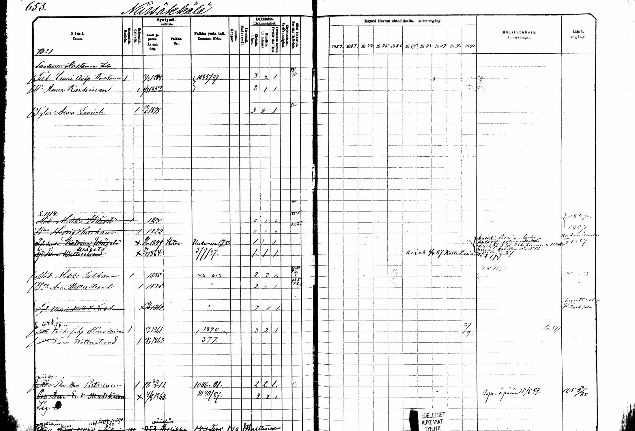 [ ../kirjat/Kirkonkirjat/kitee/rippikirja_1882-1890_mko50-63/kuvat/107.jpg ]