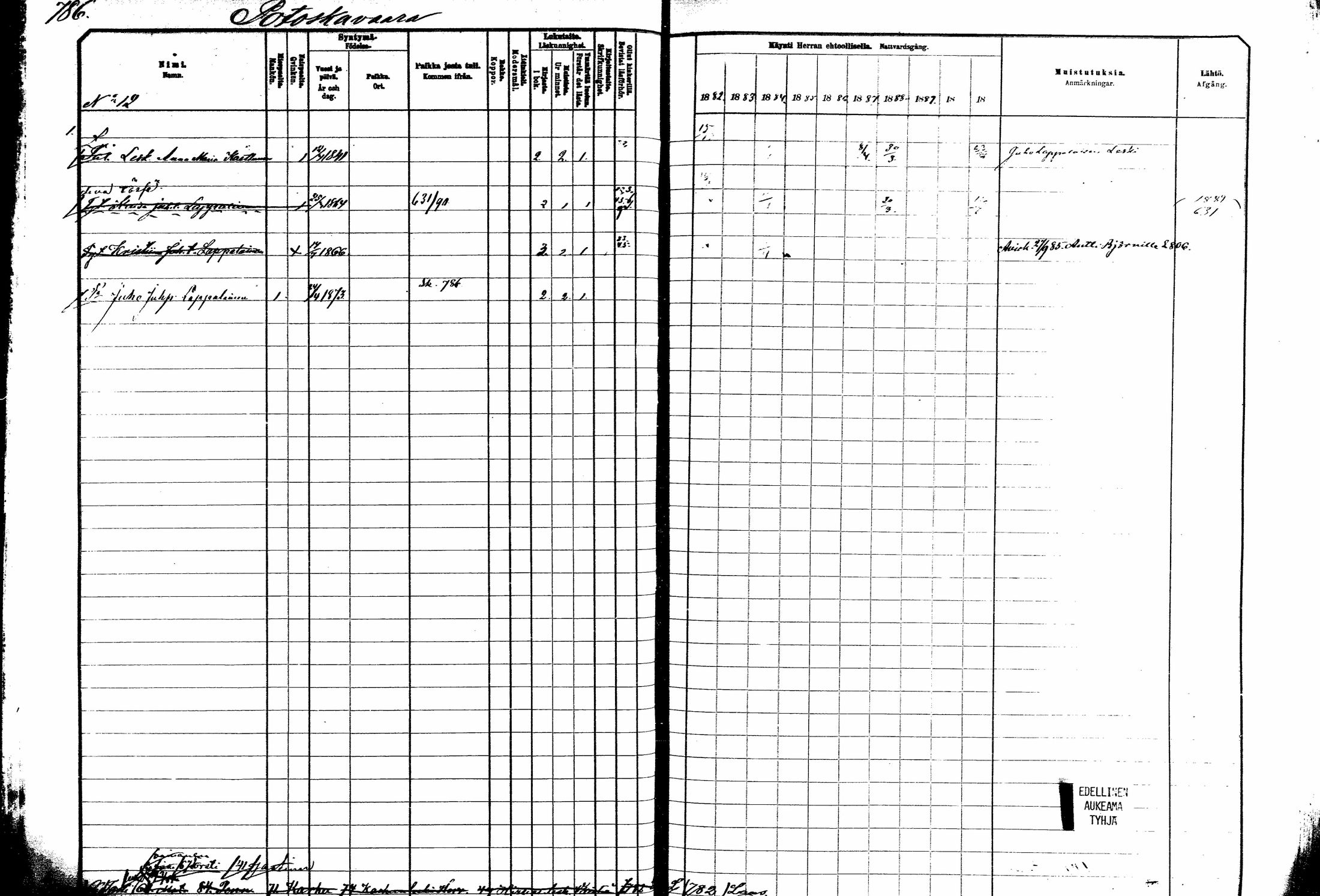 [ ../kirjat/Kirkonkirjat/kitee/rippikirja_1882-1890_mko50-63/kuvat/226.jpg ]