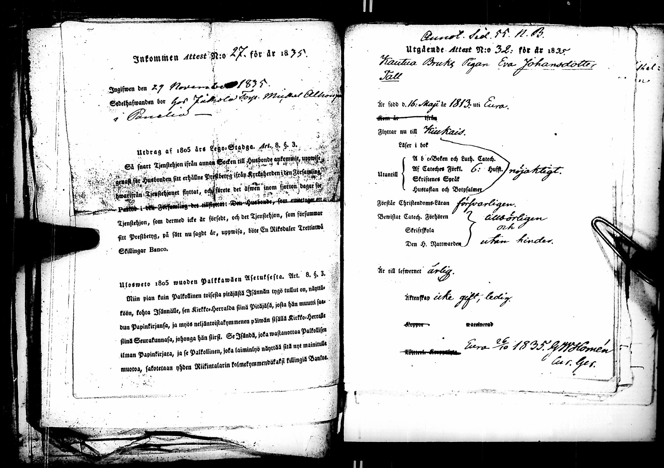 [ ../kirjat/Kirkonkirjat/kiukainen/muuttokirjoja_1833-1835_jk420/kuvat/148.jpg ]