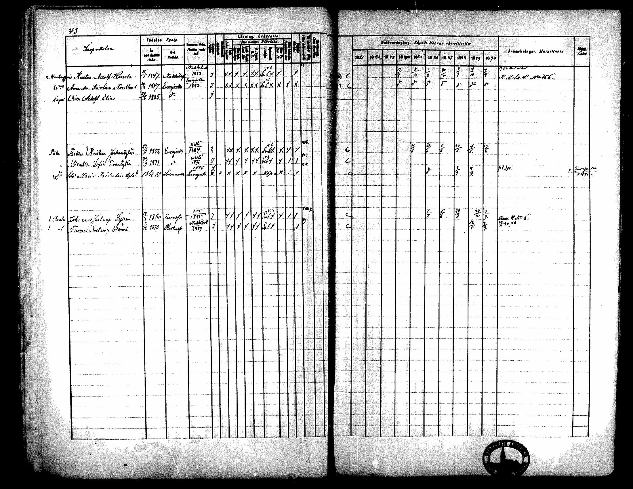 [ ../kirjat/Kirkonkirjat/kiukainen/rippikirja_1881-1890_mko33-49/kuvat/40.jpg ]