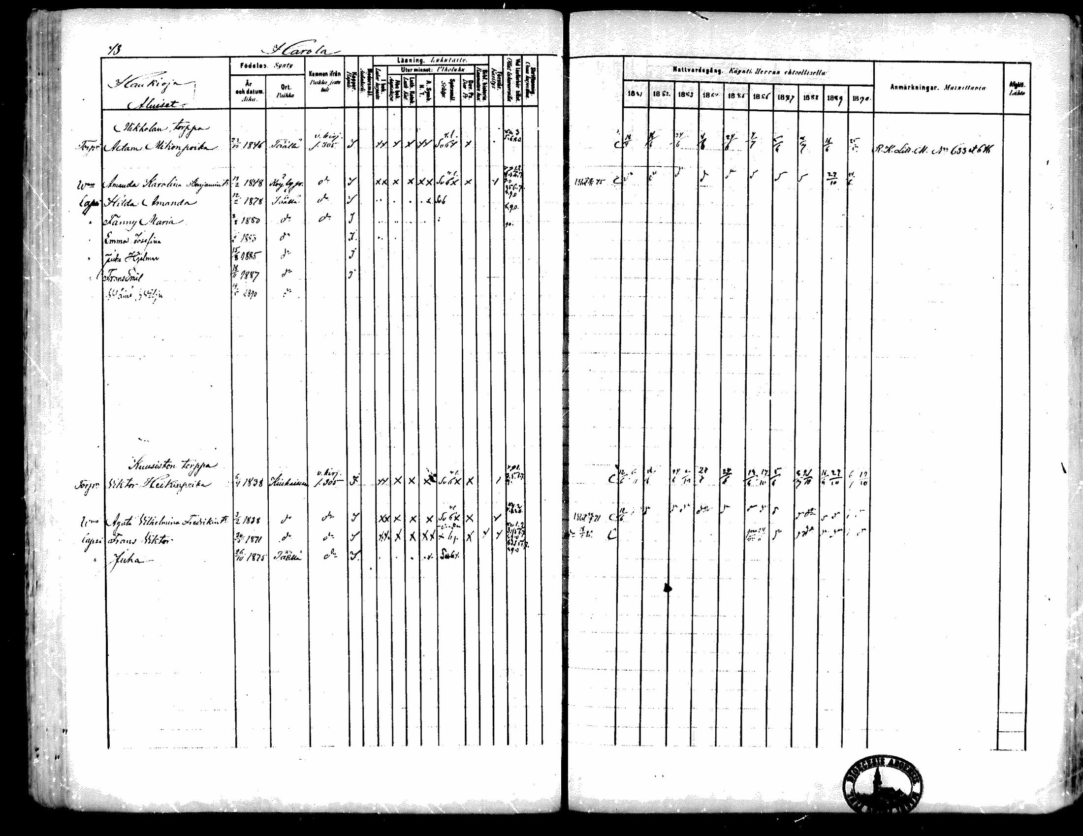 [ ../kirjat/Kirkonkirjat/kiukainen/rippikirja_1881-1890_mko33-49/kuvat/66.jpg ]