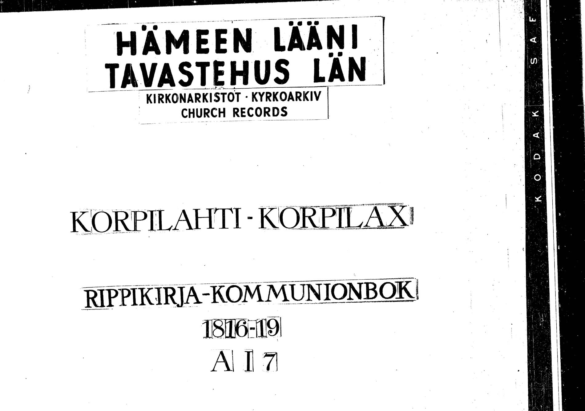 [ ../kirjat/Kirkonkirjat/korpilahti/rippikirja_1816-1819_tk435/kuvat/1.jpg ]