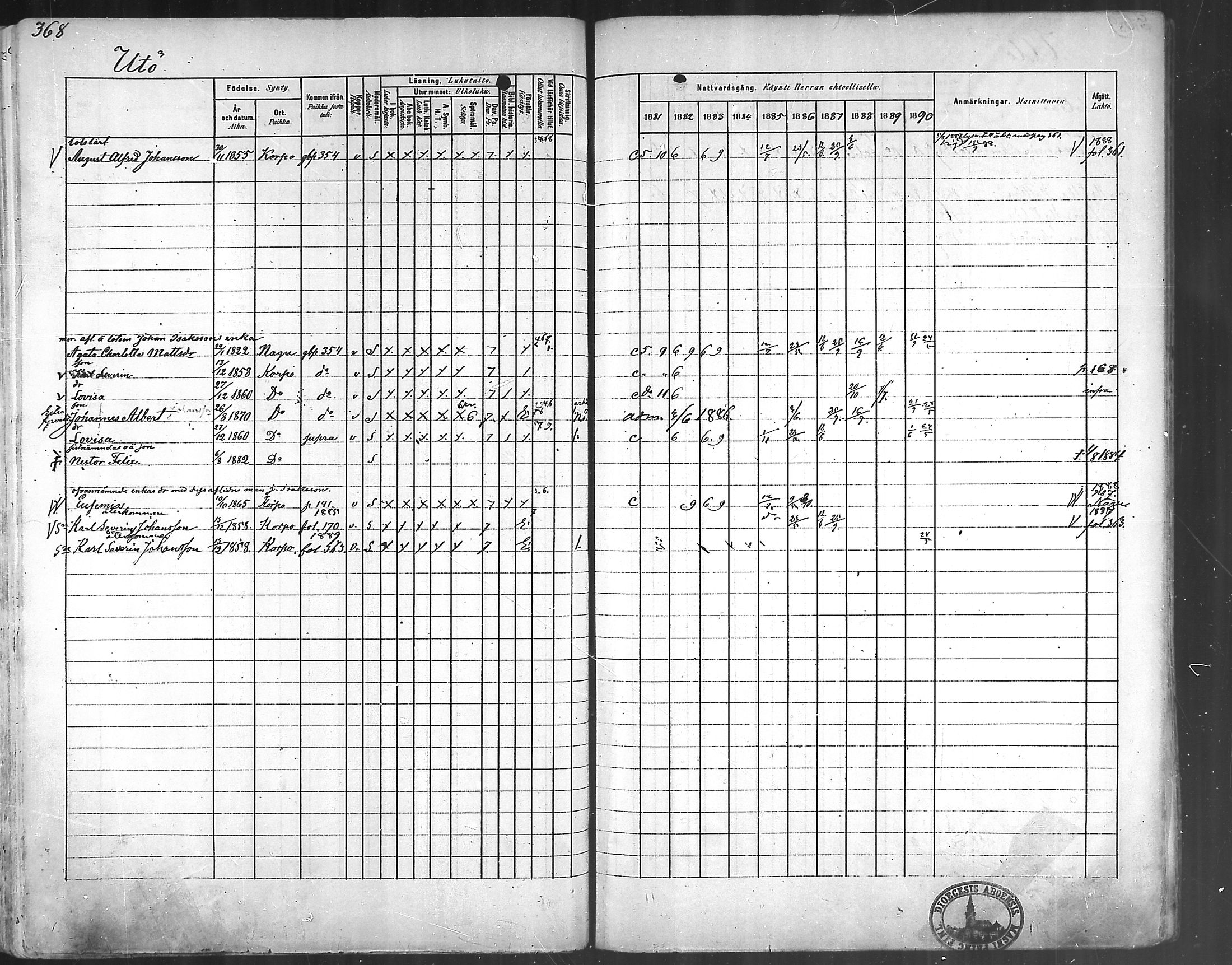 [ ../kirjat/Kirkonkirjat/korppoo/rippikirja_1881-1890_mko129-142/kuvat/345.jpg ]