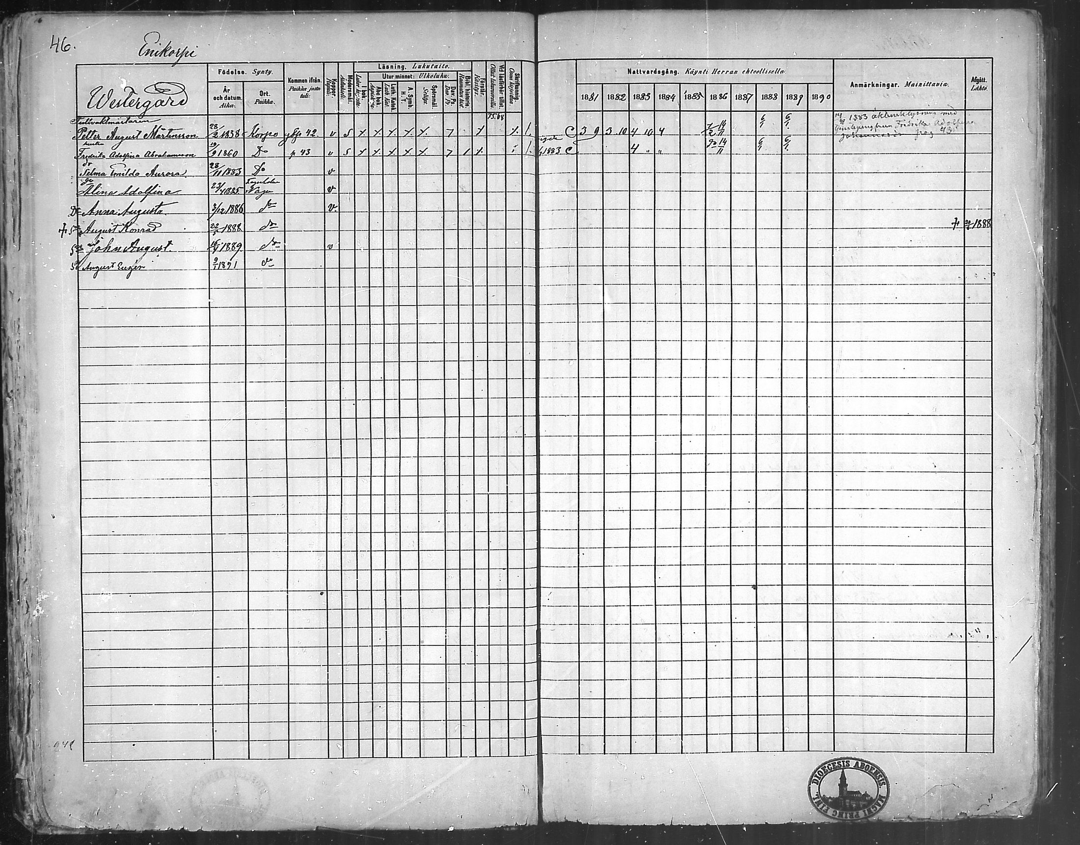 [ ../kirjat/Kirkonkirjat/korppoo/rippikirja_1881-1890_mko129-142/kuvat/43.jpg ]