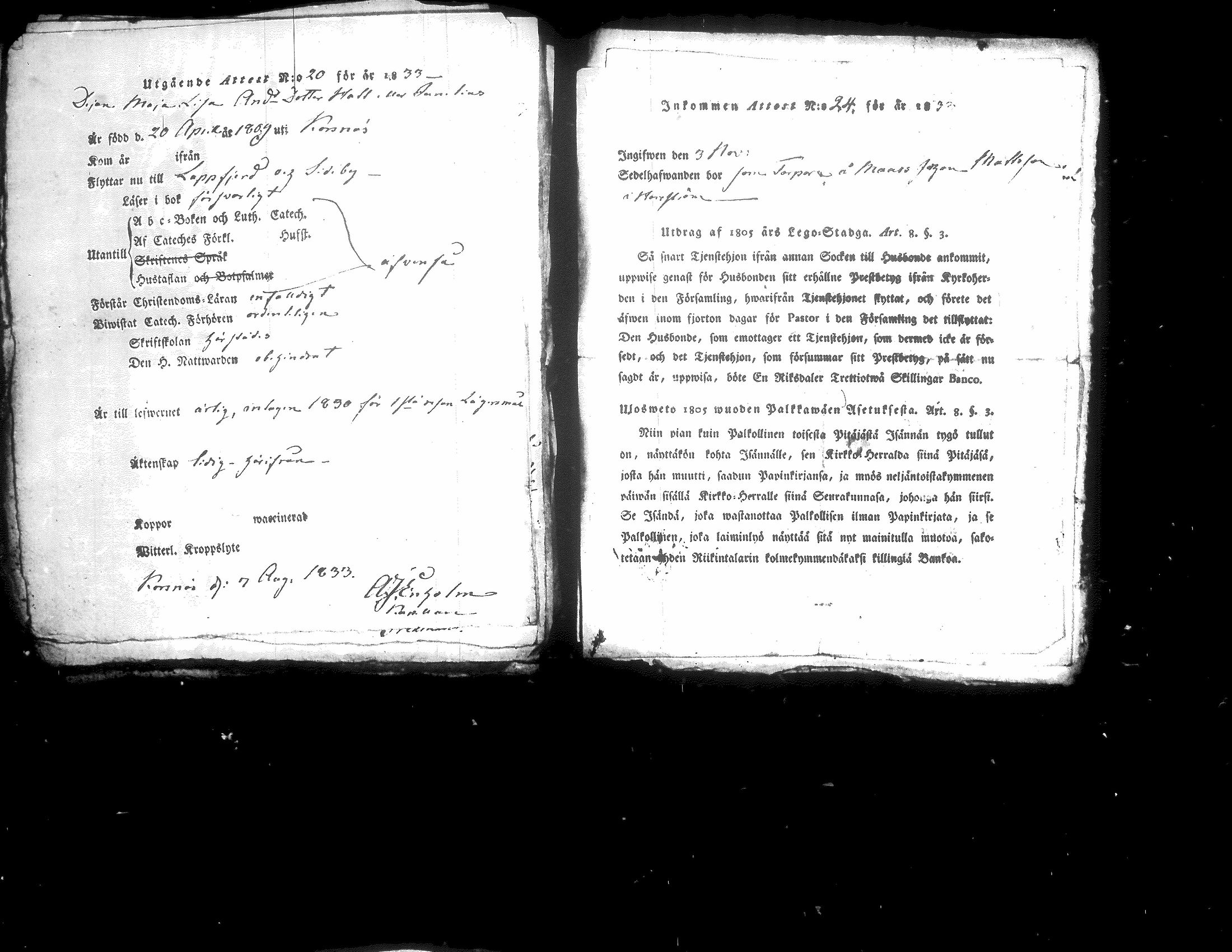 [ ../kirjat/Kirkonkirjat/korsnas/muuttokirjoja_1831-1837_uk254-255/kuvat/101.jpg ]