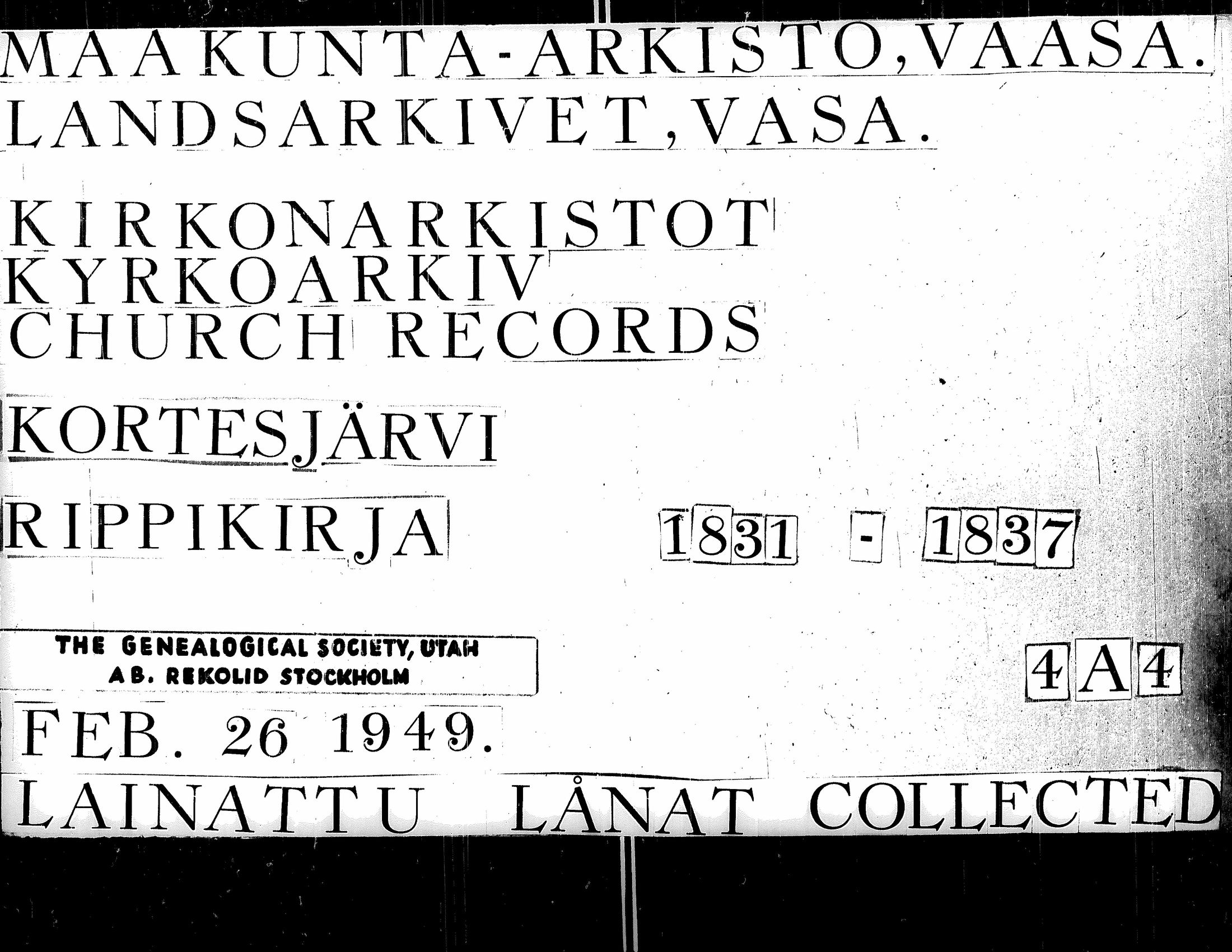 [ ../kirjat/Kirkonkirjat/kortesjarvi/rippikirja_1831-1837_uk135/kuvat/1.jpg ]