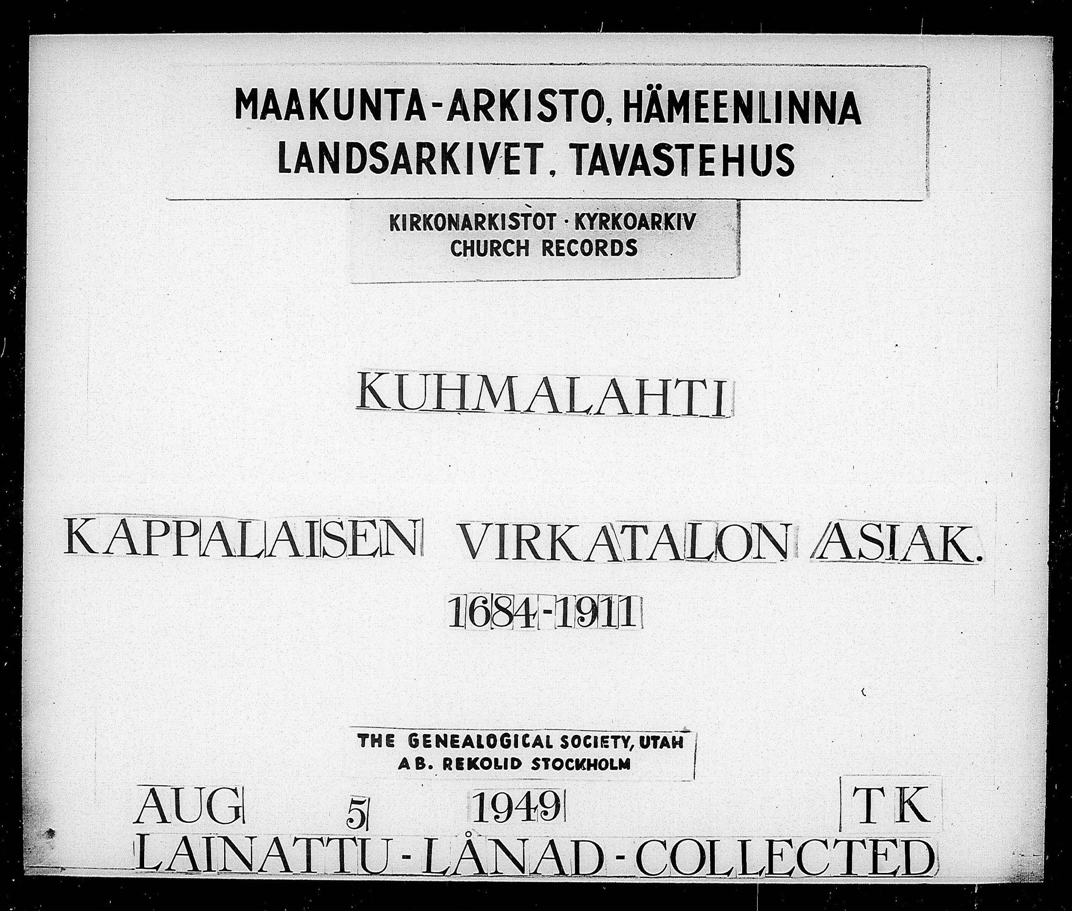 [ ../kirjat/Kirkonkirjat/kuhmalahti/asiakirjoja_1684-1801_tk148-149/kuvat/1.jpg ]