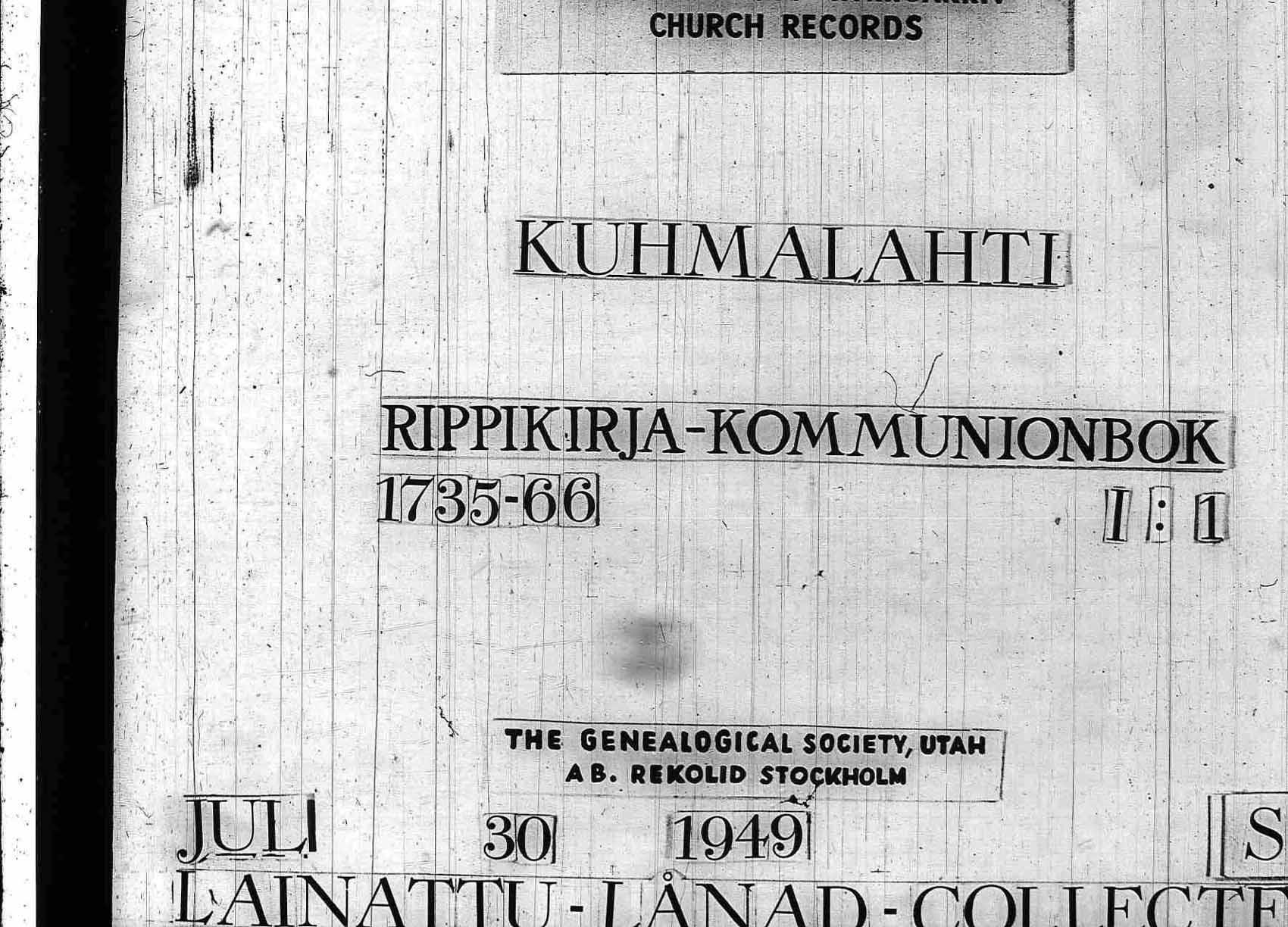 [ ../kirjat/Kirkonkirjat/kuhmalahti/rippikirja_1735-1766_tk141/kuvat/1.jpg ]