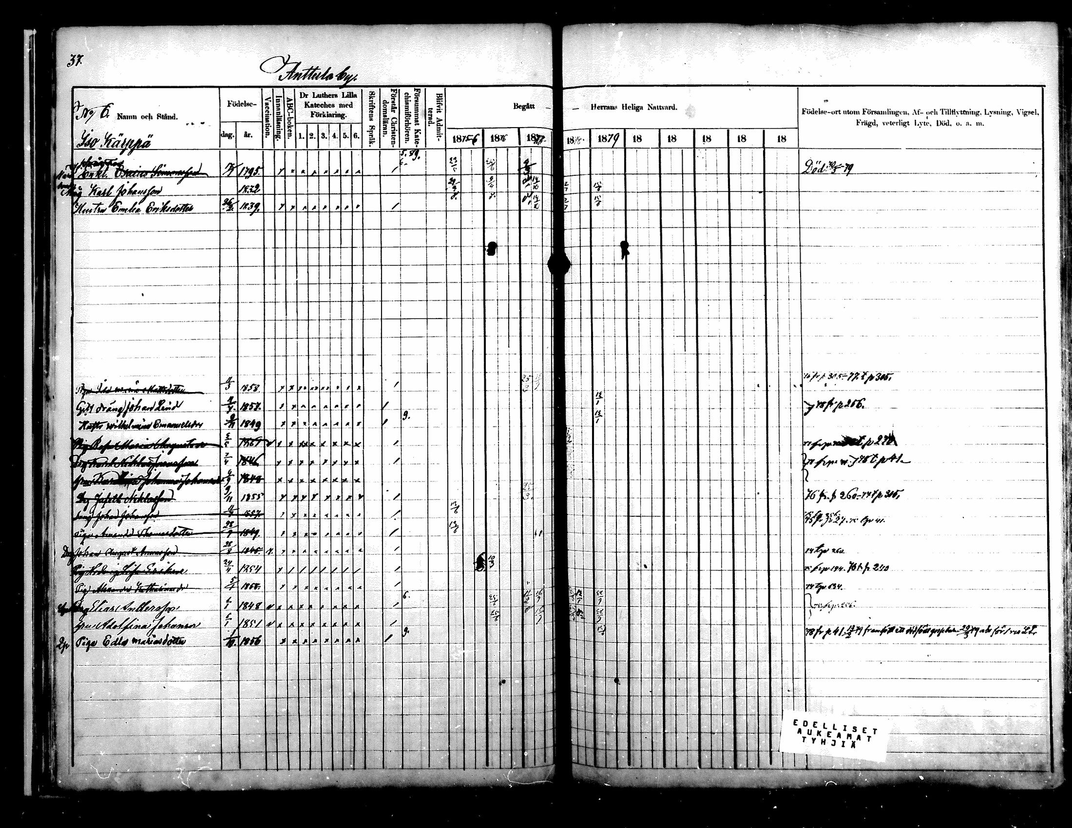 [ ../kirjat/Kirkonkirjat/kuhmoinen/rippikirja_1875-1880_mko77-95/kuvat/30.jpg ]