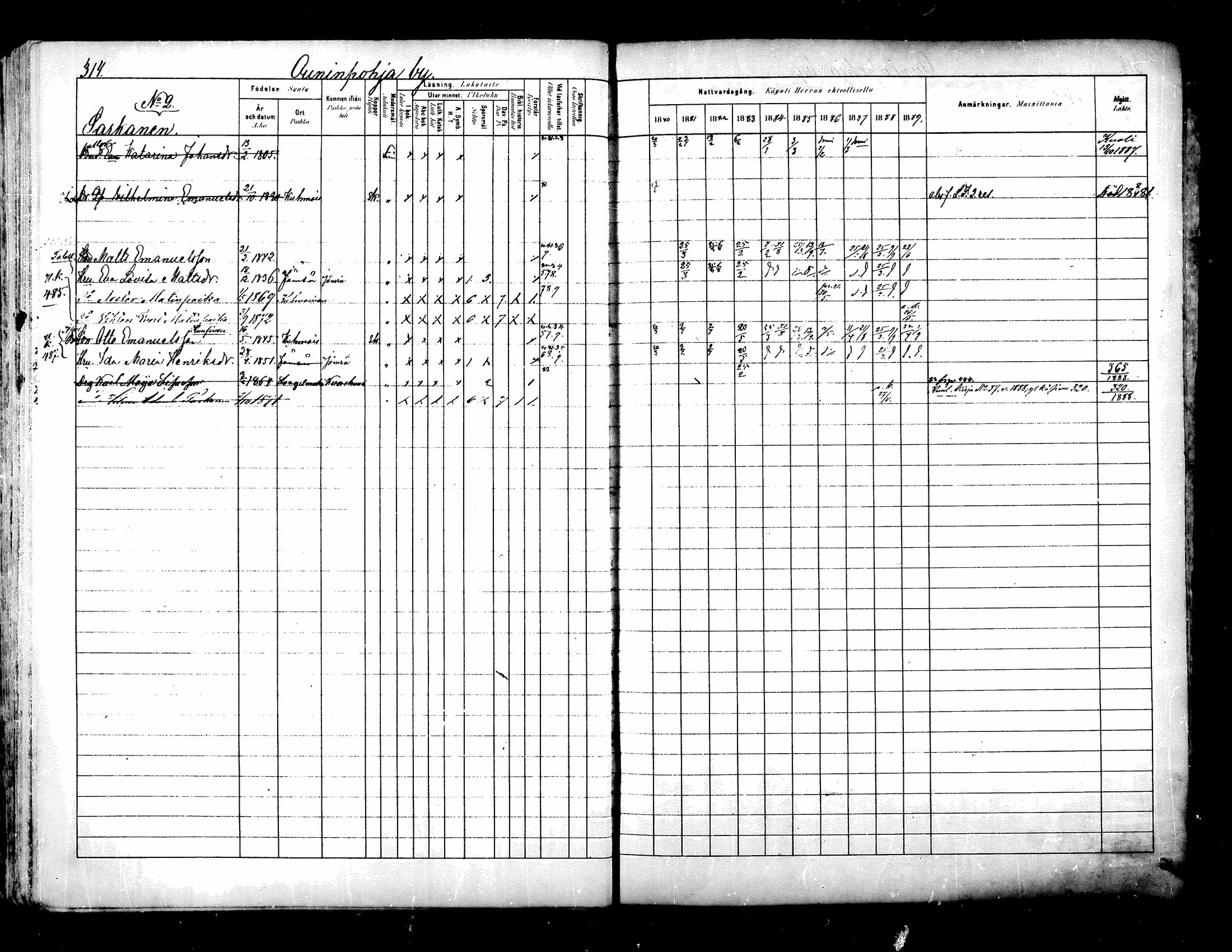 [ ../kirjat/Kirkonkirjat/kuhmoinen/rippikirja_1880-1889_mko107-130/kuvat/295.jpg ]