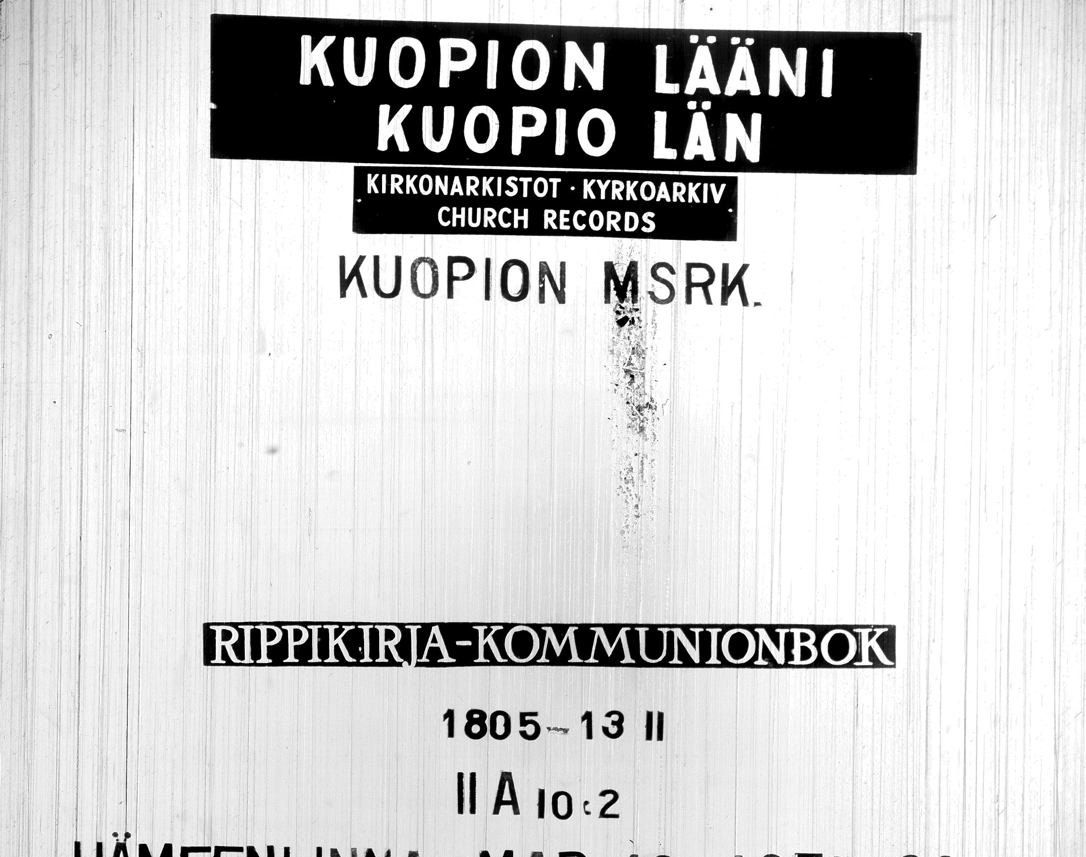 [ ../kirjat/Kirkonkirjat/kuopio/rippikirja_1805-1813_msrk_tk1627_ii/kuvat/1.jpg ]