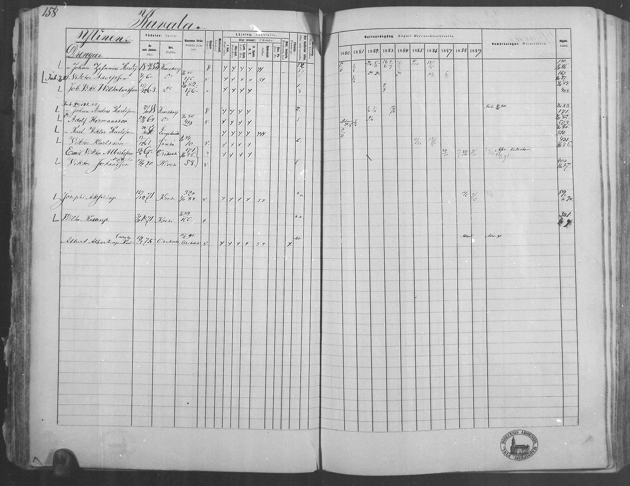 [ ../kirjat/Kirkonkirjat/kuorevesi/rippikirja_1880-1890_mko21-41/kuvat/154.jpg ]