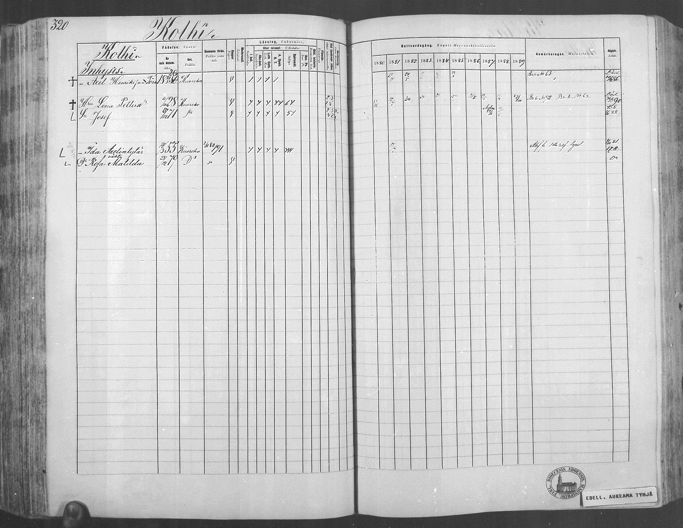 [ ../kirjat/Kirkonkirjat/kuorevesi/rippikirja_1880-1890_mko21-41/kuvat/298.jpg ]