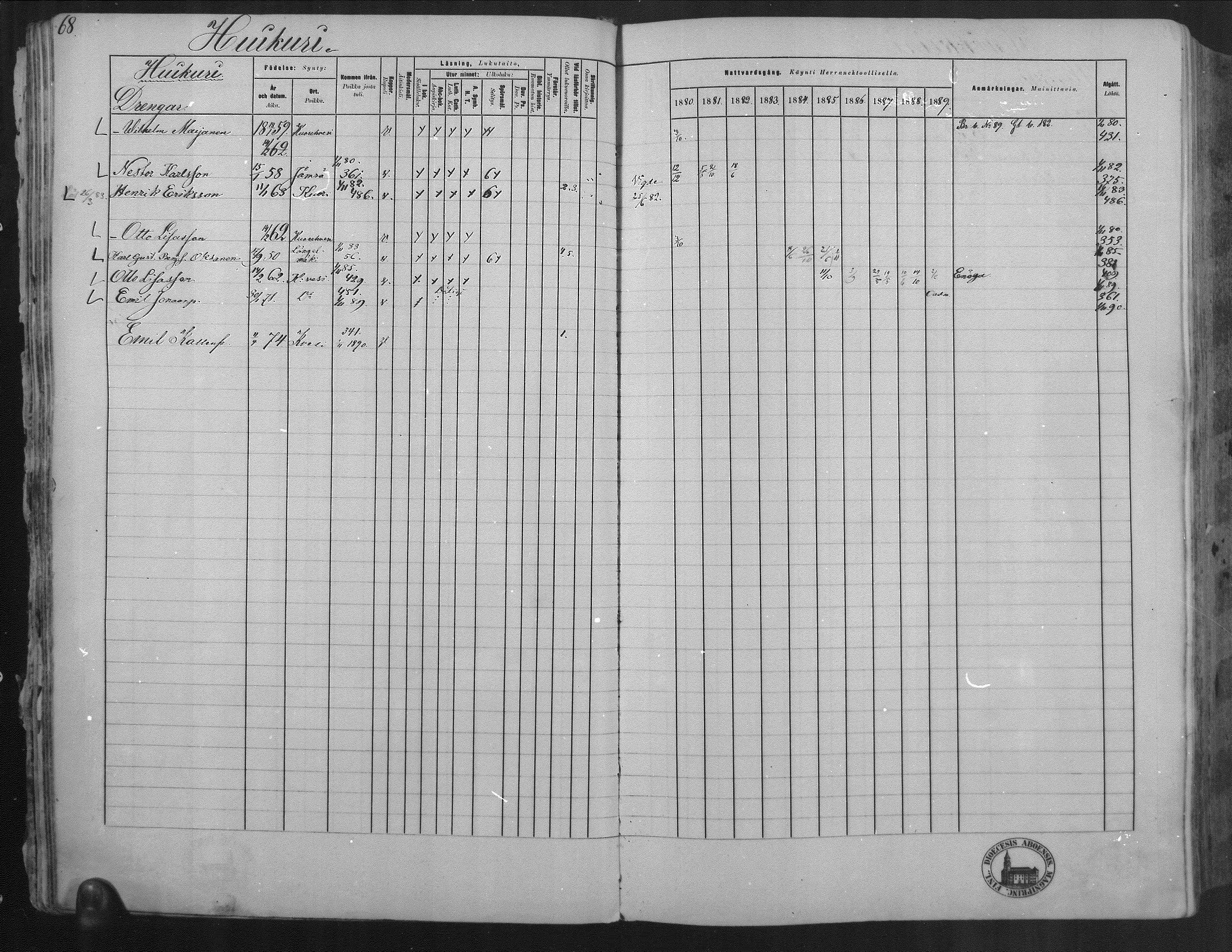 [ ../kirjat/Kirkonkirjat/kuorevesi/rippikirja_1880-1890_mko21-41/kuvat/69.jpg ]