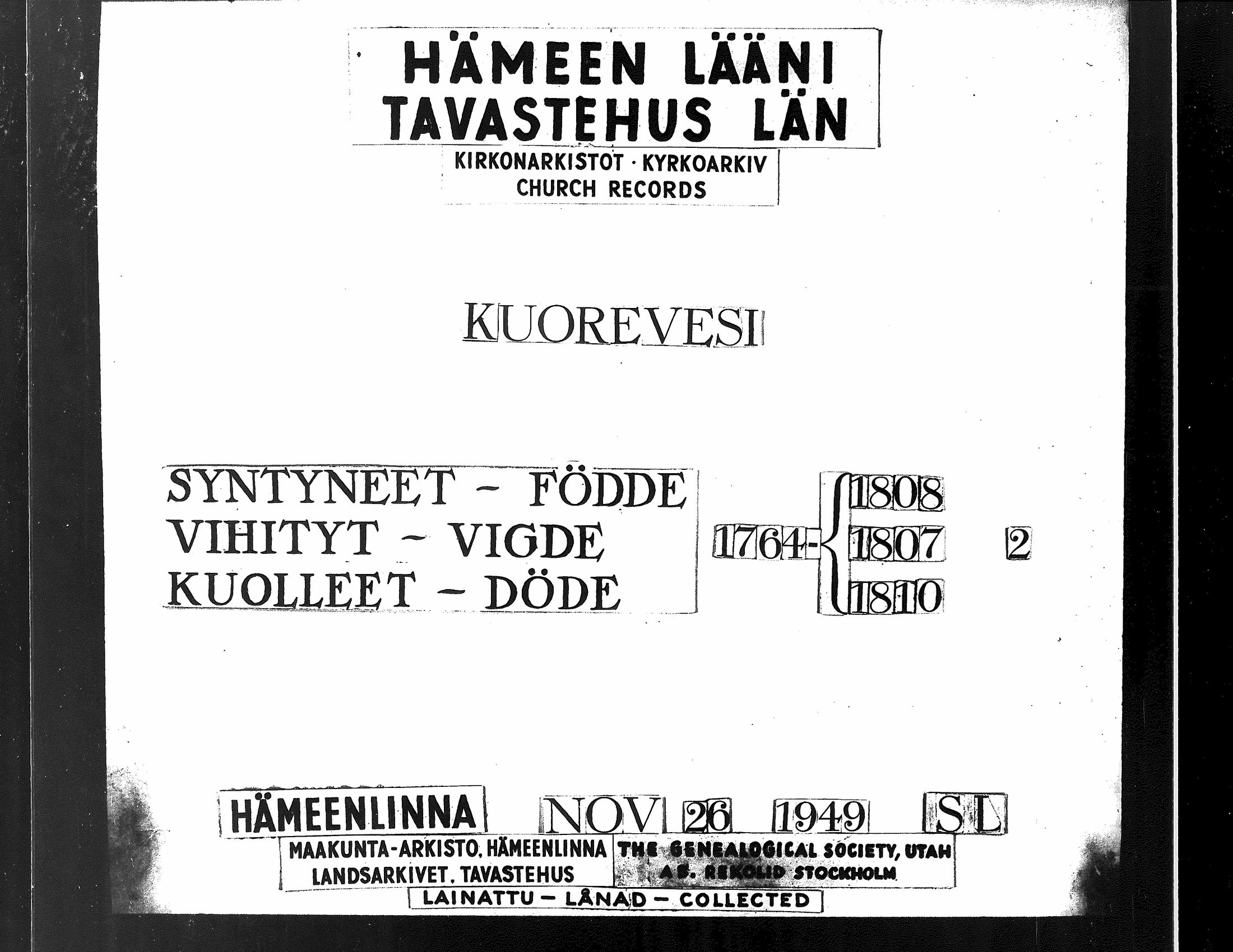 [ ../kirjat/Kirkonkirjat/kuorevesi/syntyneet-vihityt-kuolleet_1764-1810_tk507-508/kuvat/1.jpg ]