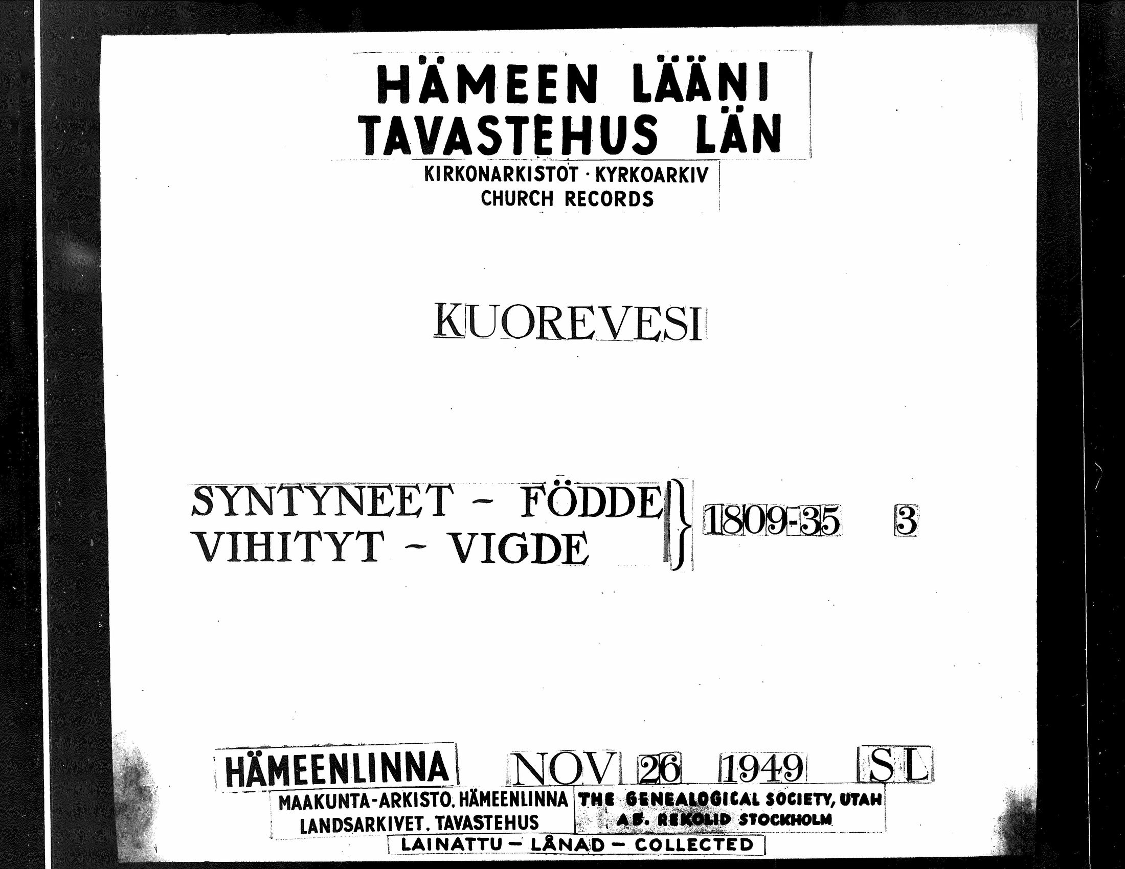 [ ../kirjat/Kirkonkirjat/kuorevesi/syntyneet-vihityt_1809-1835_tk508/kuvat/1.jpg ]