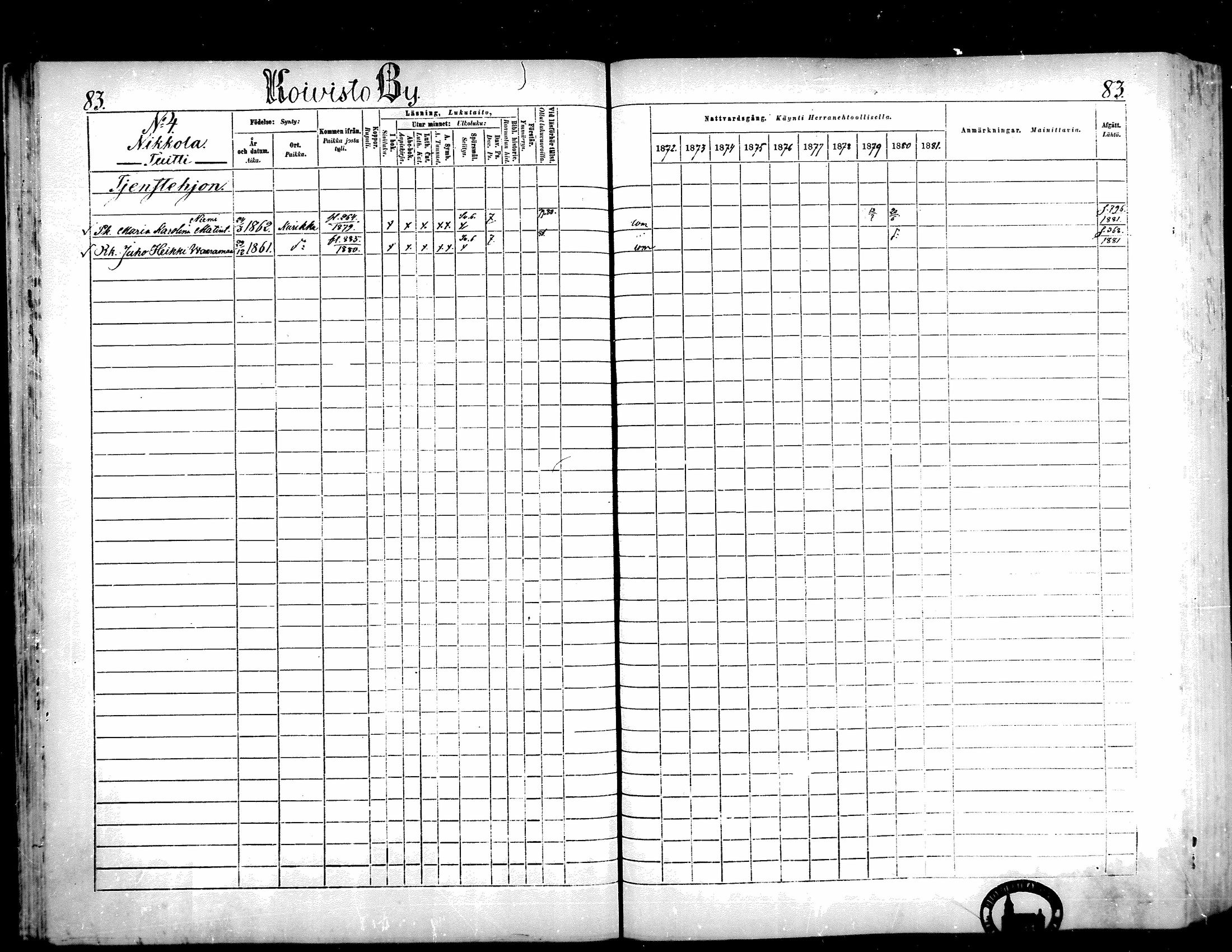 [ ../kirjat/Kirkonkirjat/kurikka/rippikirja_1872-1882_mko42-69/kuvat/83.jpg ]