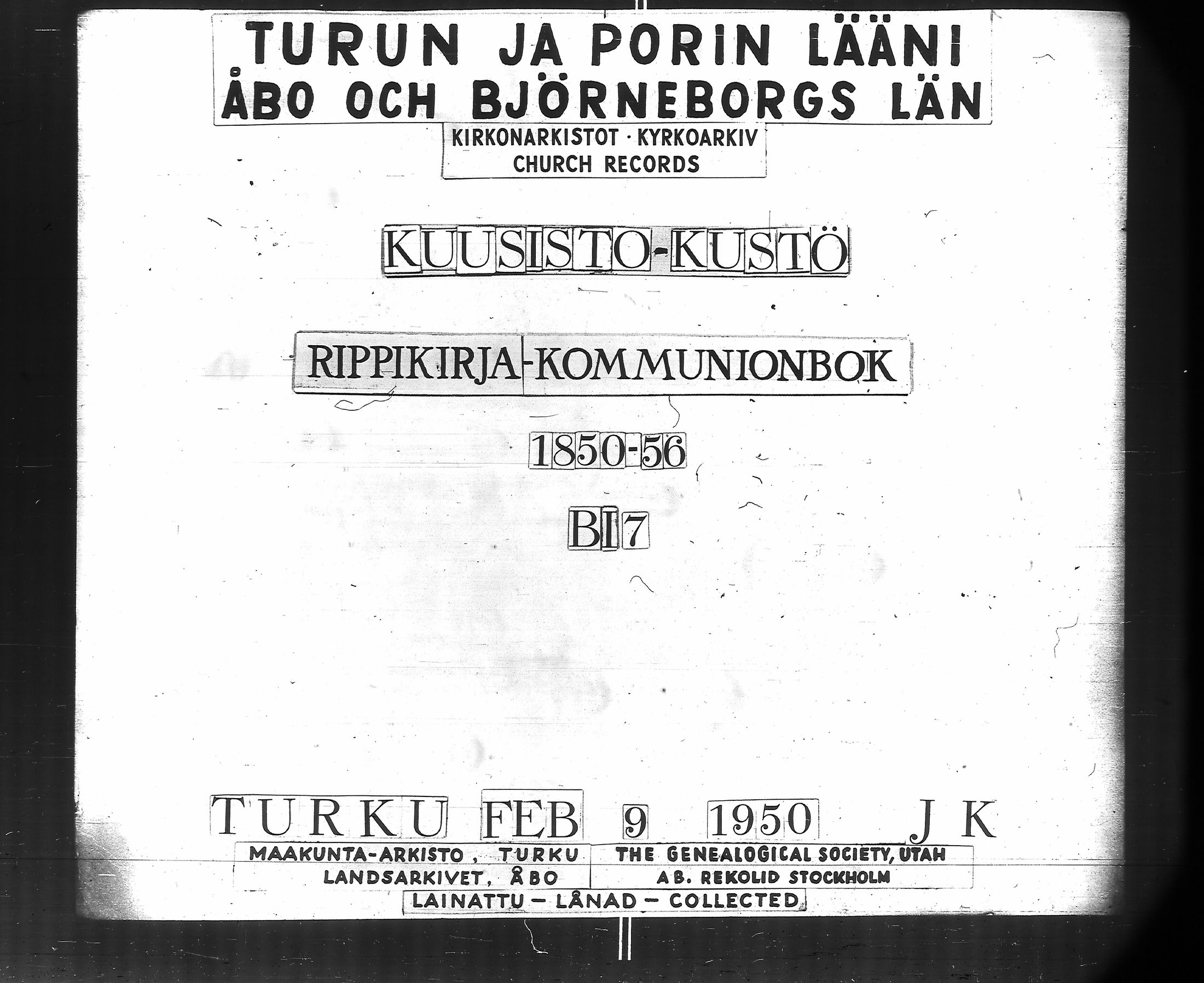 [ ../kirjat/Kirkonkirjat/kuusisto/rippikirja_1850-1856_jk1306/kuvat/1.jpg ]