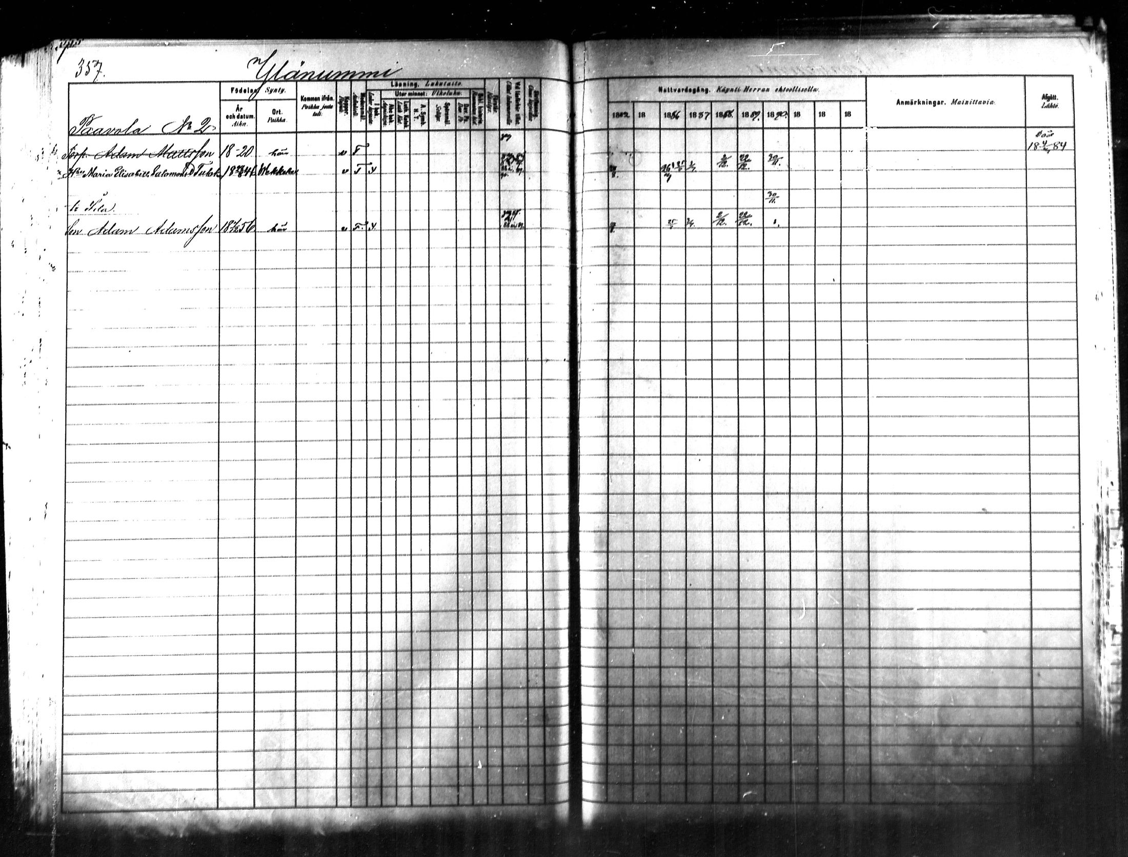 [ ../kirjat/Kirkonkirjat/kymi/rippikirja_1882-1890_mko26-37/kuvat/320.jpg ]