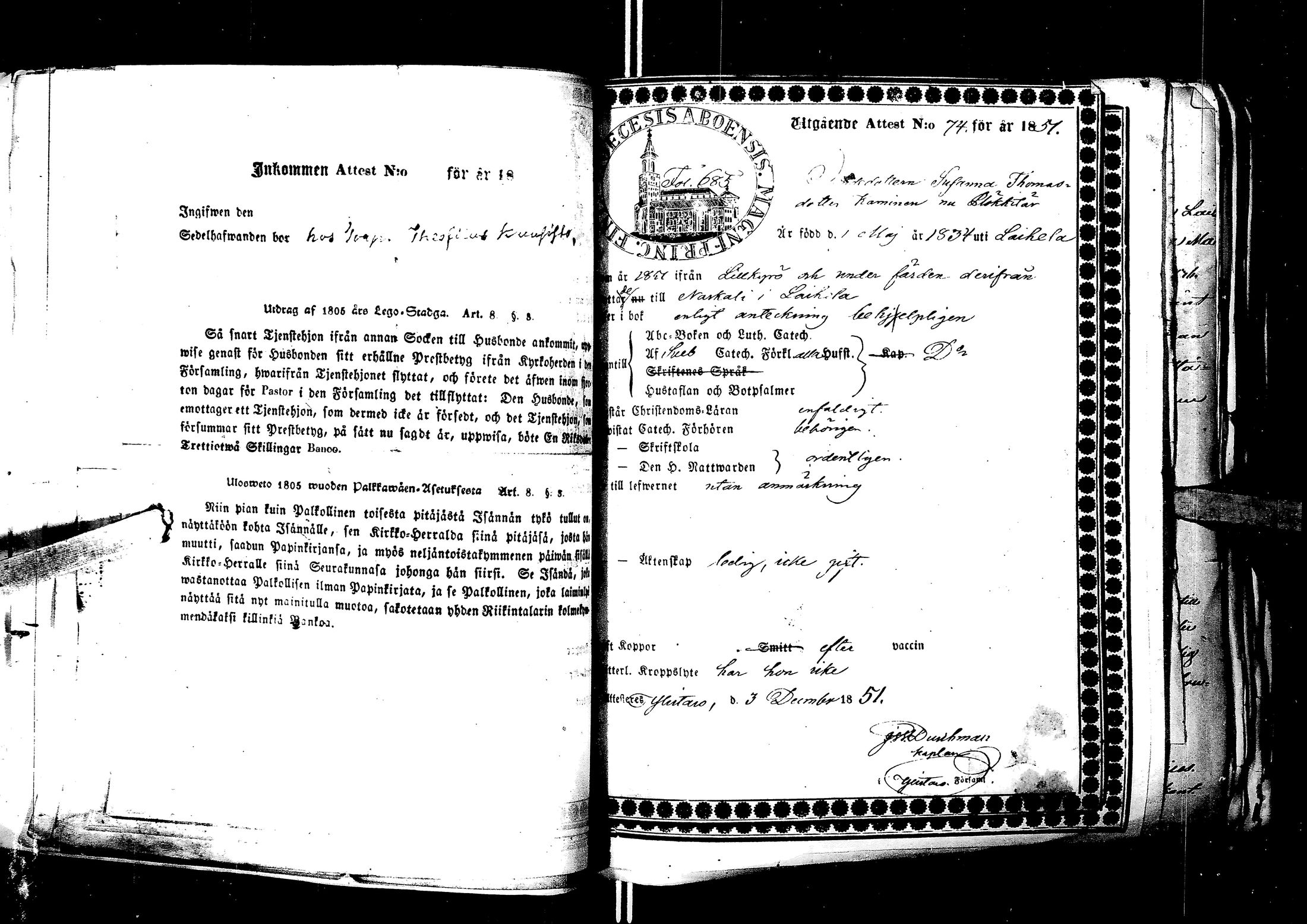 [ ../kirjat/Kirkonkirjat/laihia/muuttokirjoja_1850-1854_uk105-106/kuvat/125.jpg ]