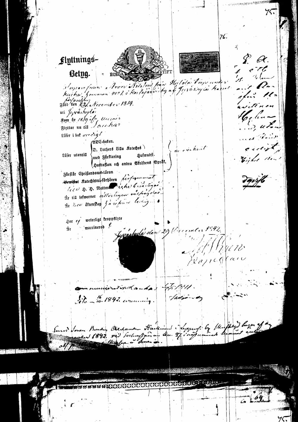 [ ../kirjat/Kirkonkirjat/laukaa/muuttokirjoja_1837-1842_uk407-408/kuvat/464.jpg ]