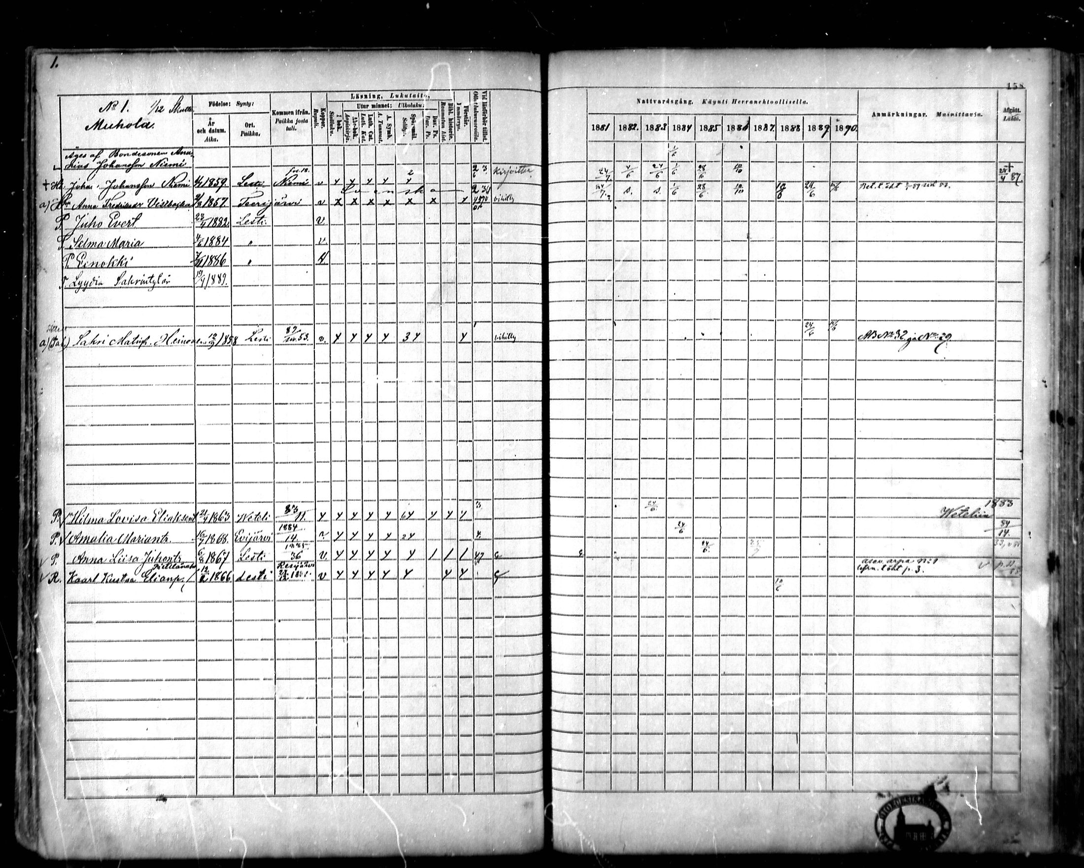 [ ../kirjat/Kirkonkirjat/lestijarvi/rippikirja_1881-1890_mko27-31/kuvat/1.jpg ]