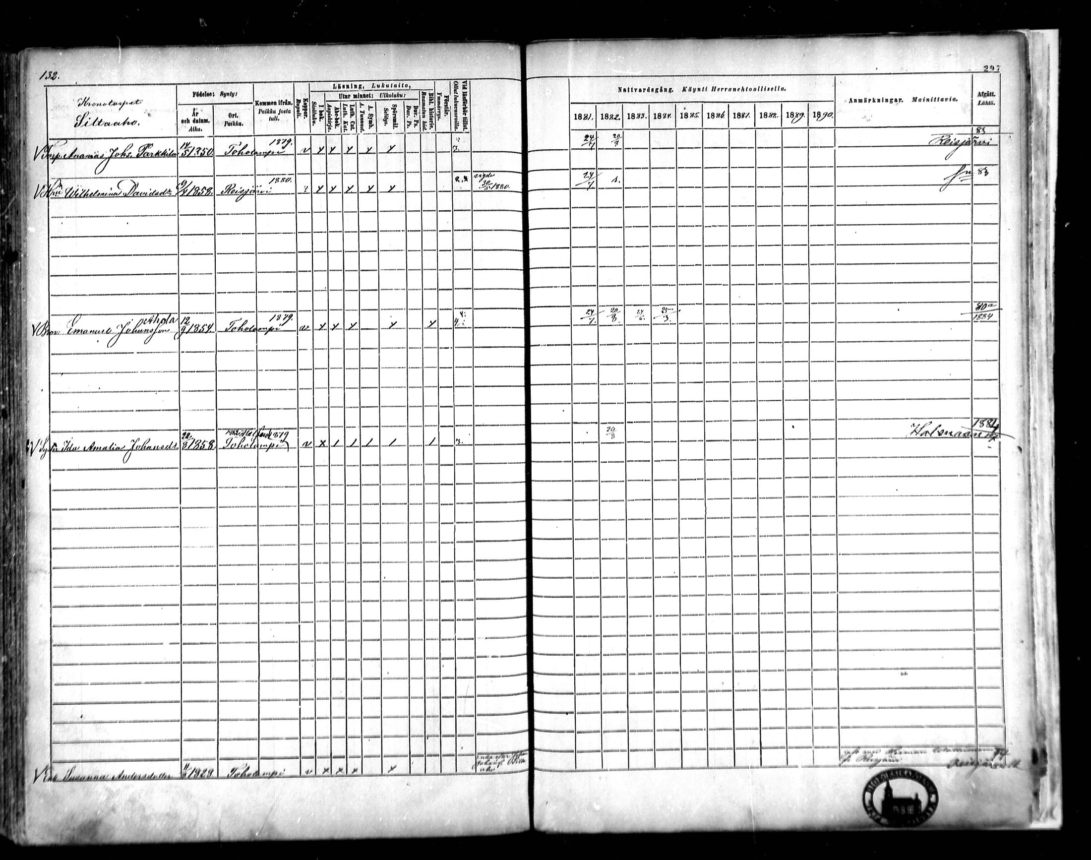[ ../kirjat/Kirkonkirjat/lestijarvi/rippikirja_1881-1890_mko27-31/kuvat/97.jpg ]