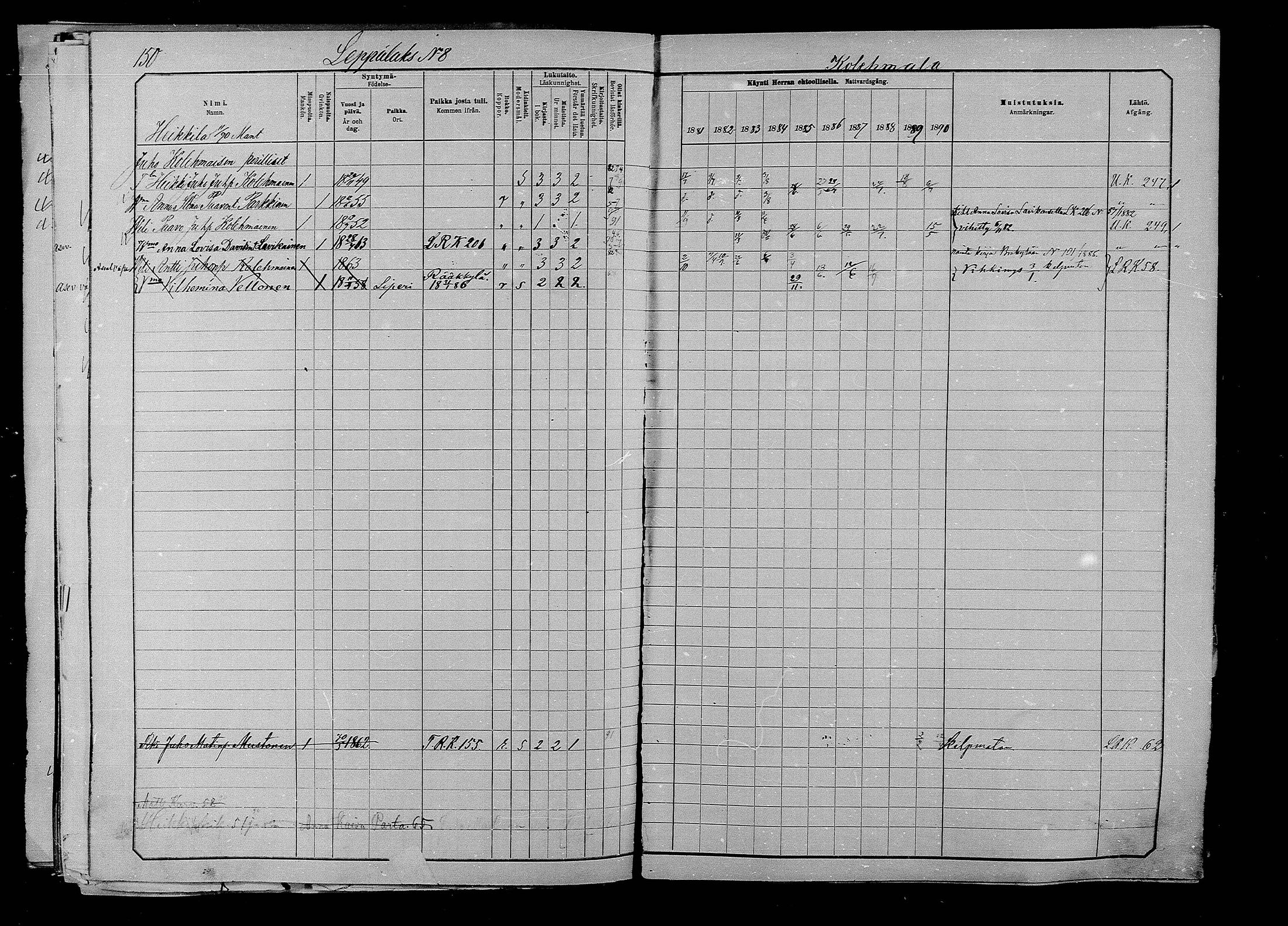 [ ../kirjat/Kirkonkirjat/liperi/rippikirja_1880-1890_mko247-261/kuvat/140.jpg ]