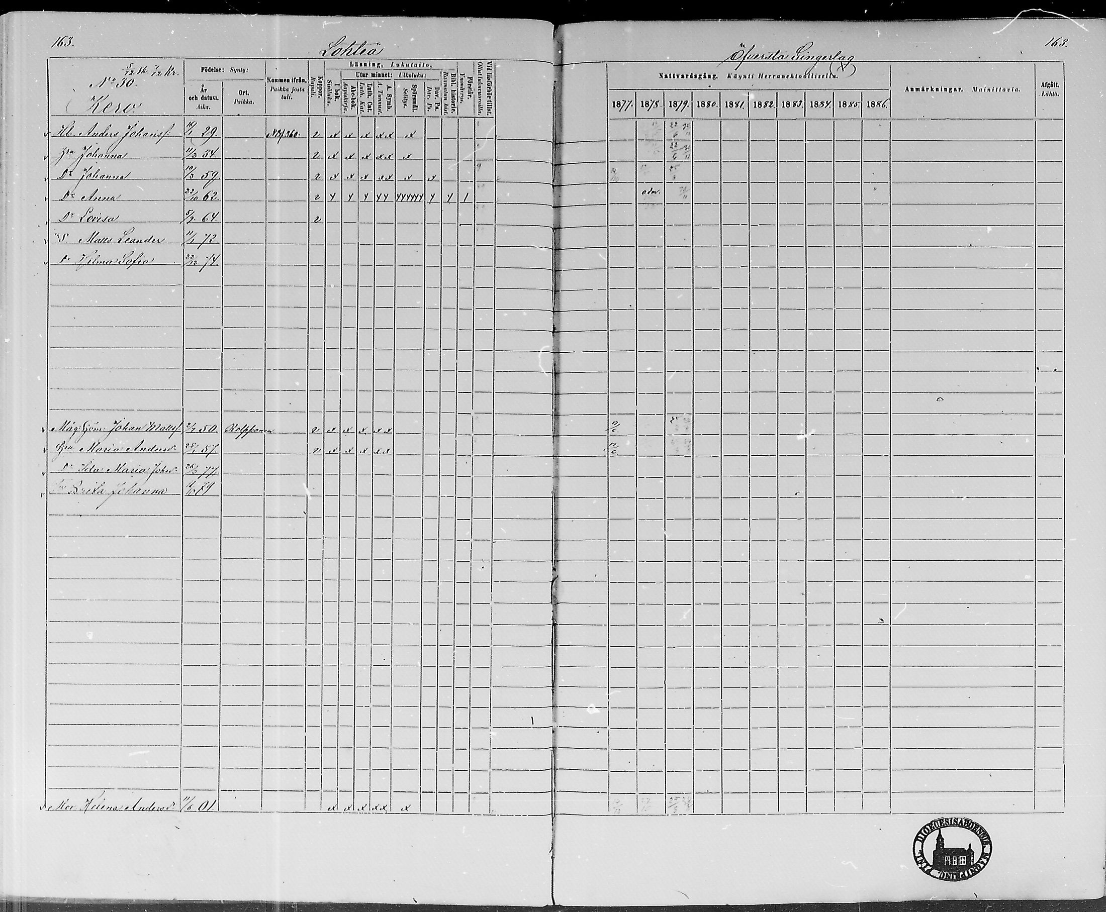 [ ../kirjat/Kirkonkirjat/lohtaja/rippikirja_1877-1879_mko157-169/kuvat/157.jpg ]