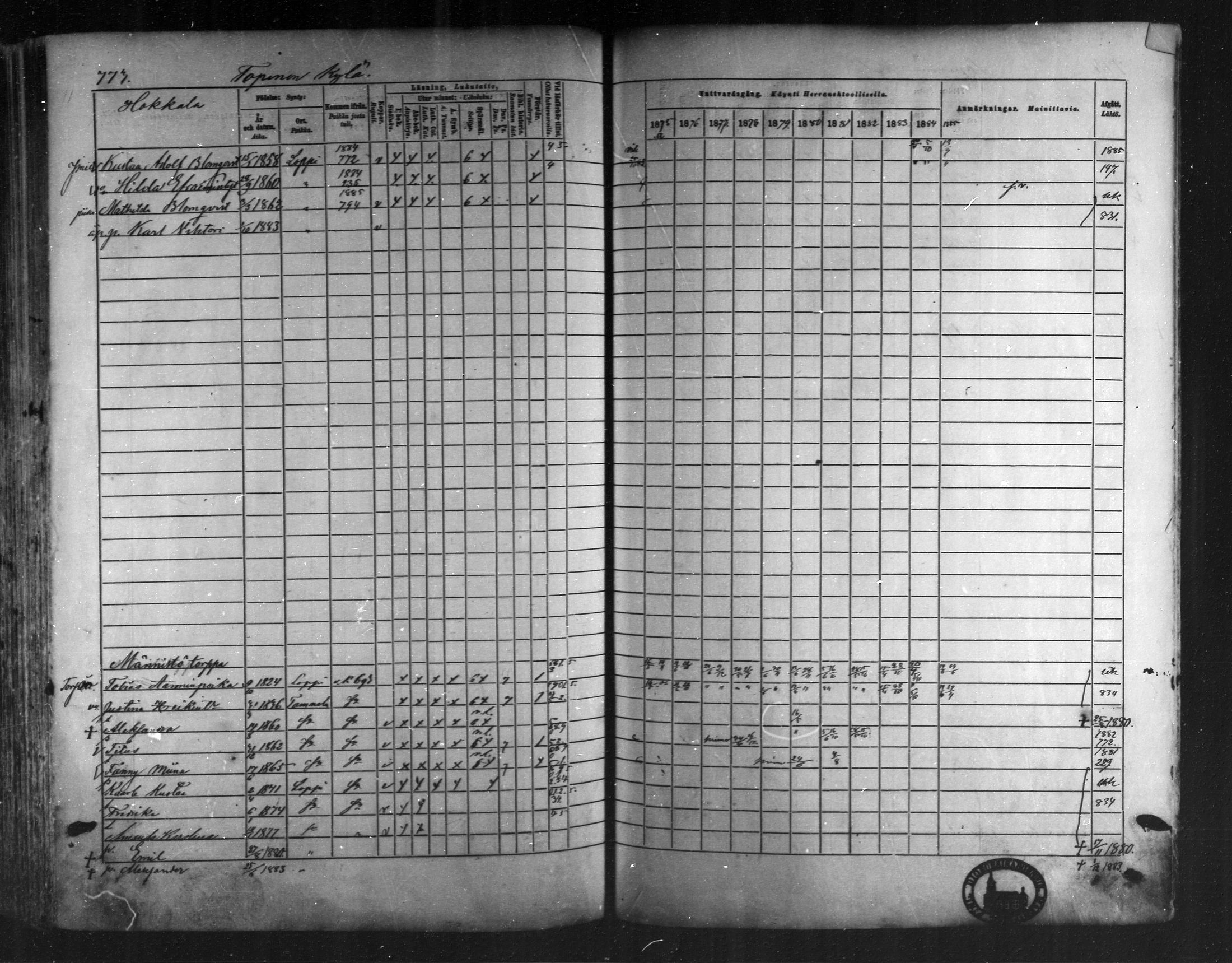 [ ../kirjat/Kirkonkirjat/loppi/rippikirja_1875-1885_mko47-73/kuvat/713.jpg ]