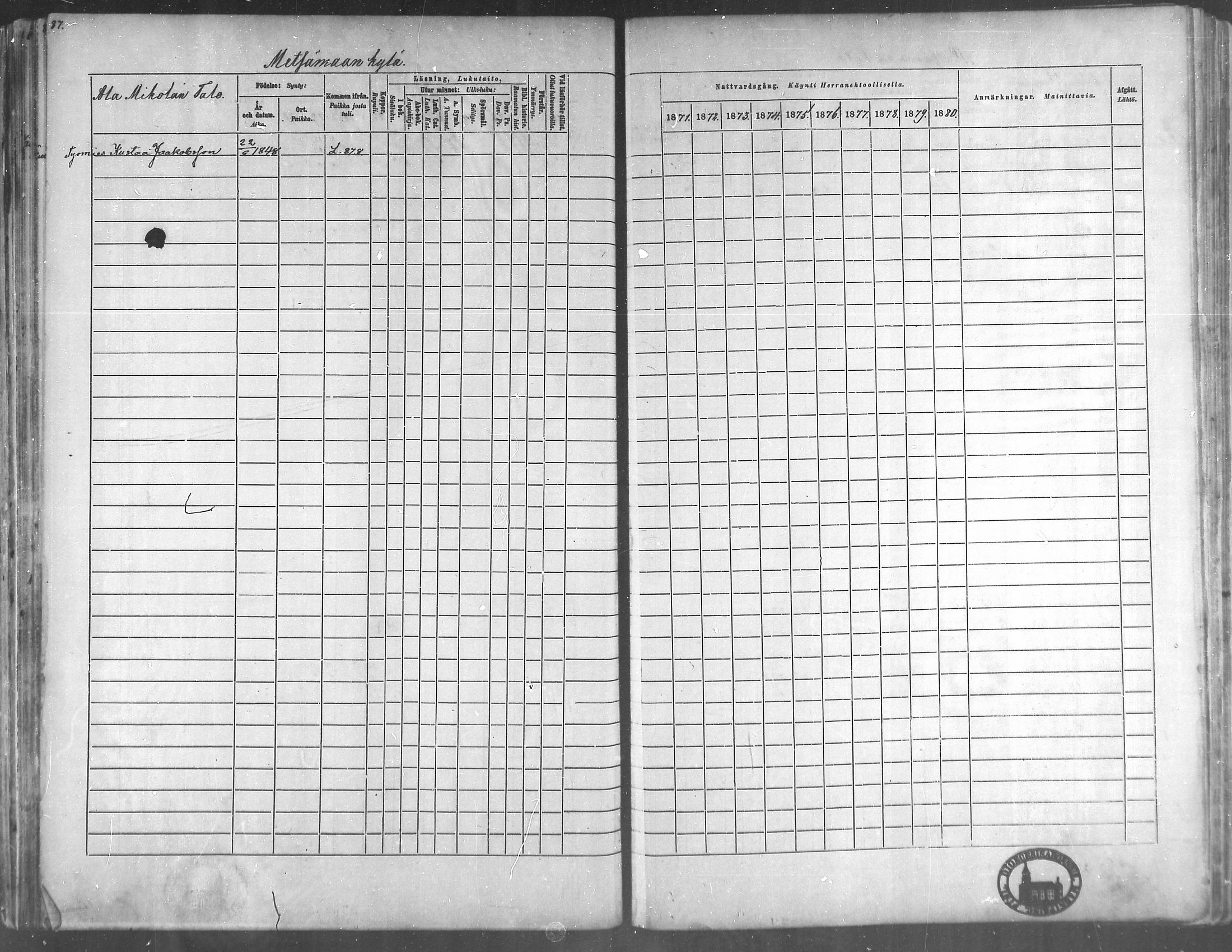 [ ../kirjat/Kirkonkirjat/metsamaa/rippikirja_1871-1880_mko45-52/kuvat/76.jpg ]