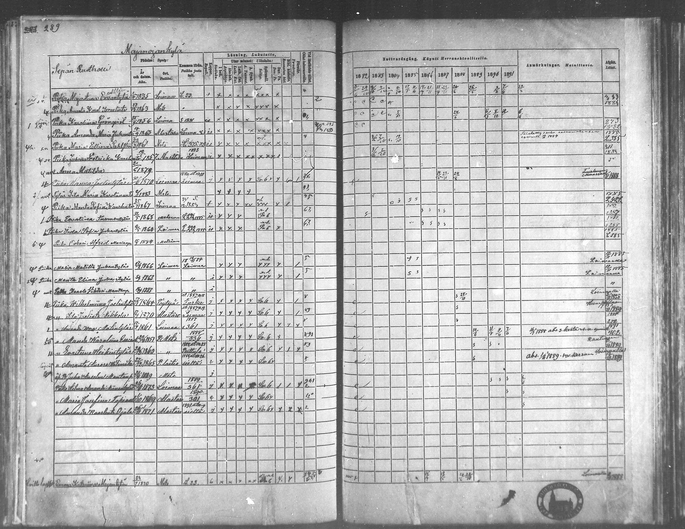 [ ../kirjat/Kirkonkirjat/metsamaa/rippikirja_1881-1891_mko53-60/kuvat/13.jpg ]