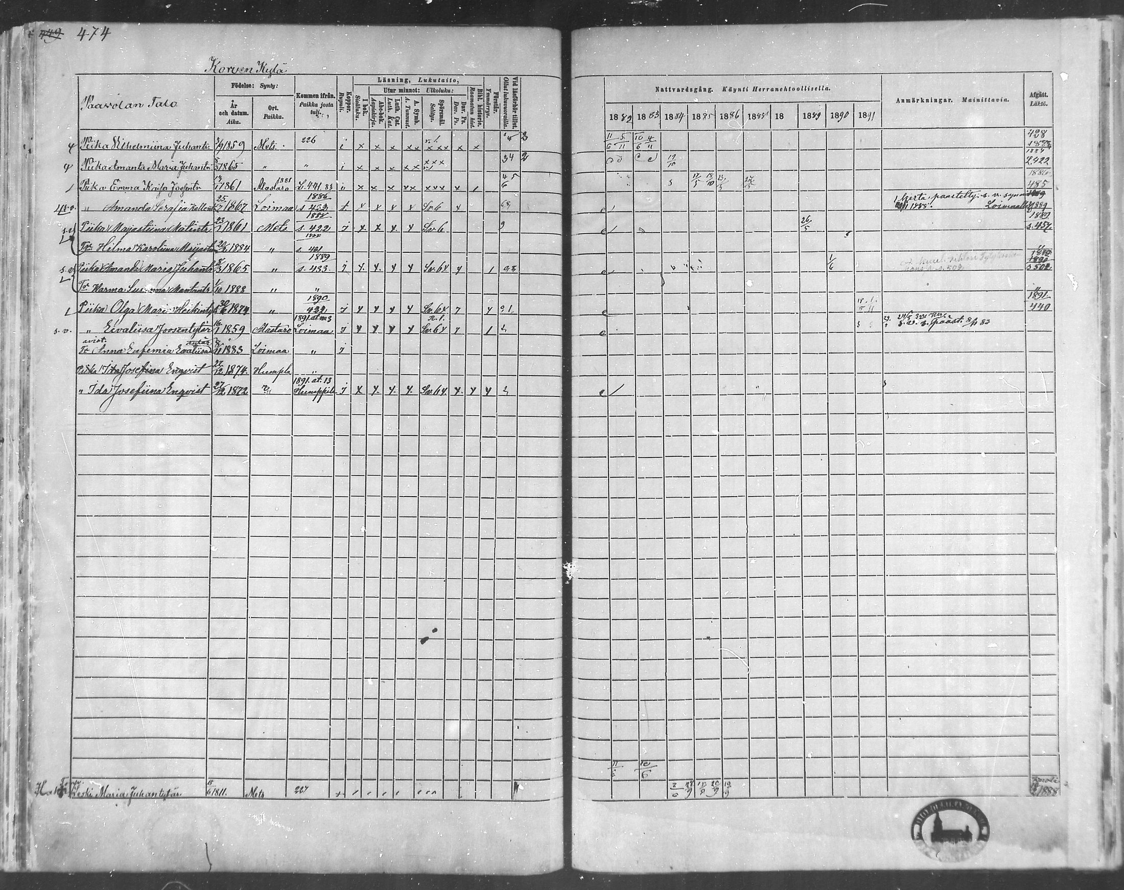 [ ../kirjat/Kirkonkirjat/metsamaa/rippikirja_1881-1891_mko53-60/kuvat/181.jpg ]