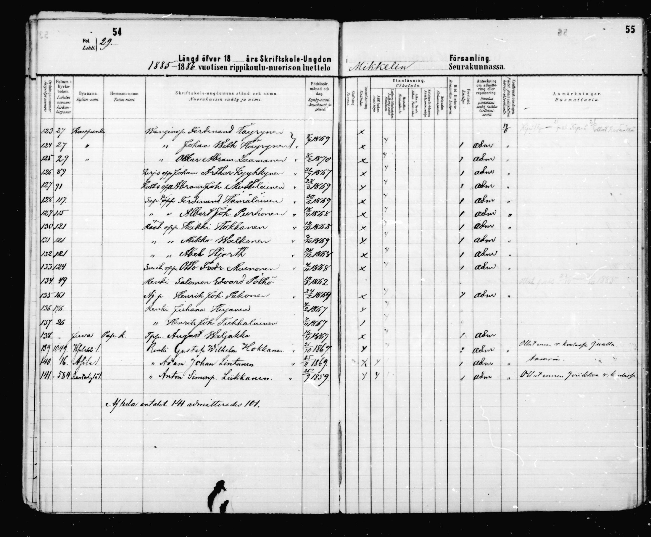 [ ../kirjat/Kirkonkirjat/mikkeli/rippilapset_1883-1891_msrk_mko6-9/kuvat/30.jpg ]