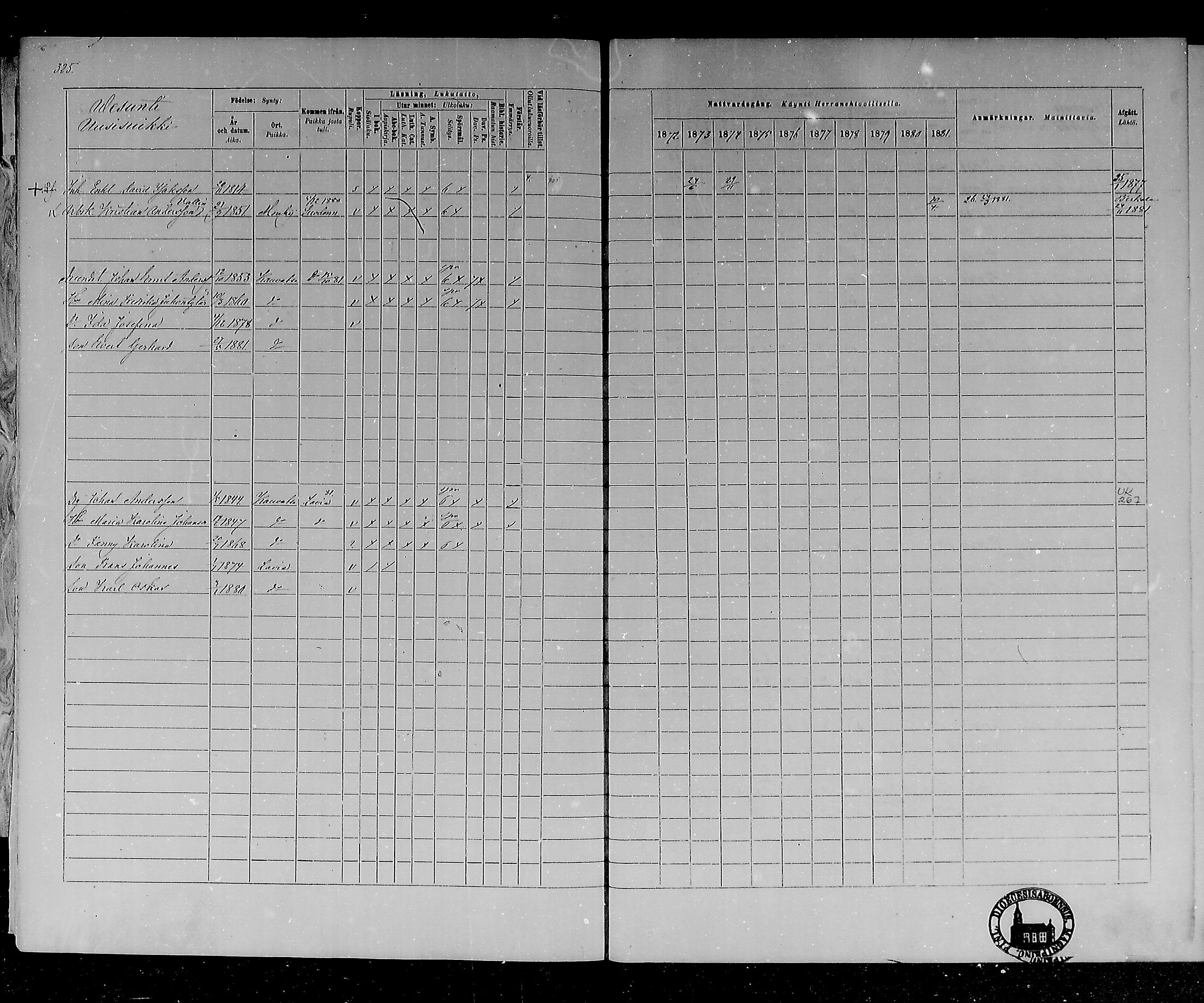 [ ../kirjat/Kirkonkirjat/mouhijarvi/rippikirja_1872-1881_mko25-36/kuvat/319.jpg ]