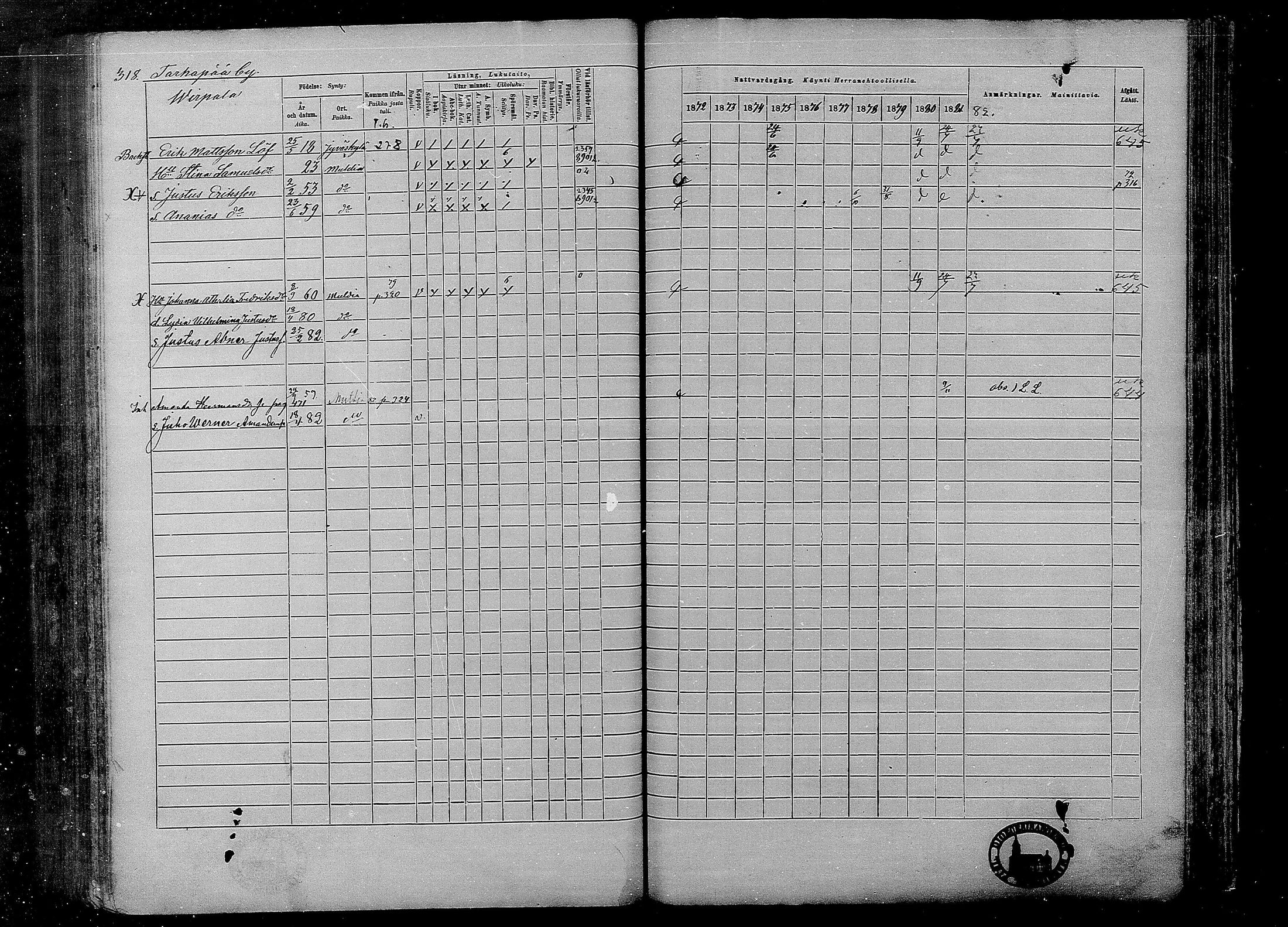 [ ../kirjat/Kirkonkirjat/multia/rippikirja_1872-1881_mko1-16/kuvat/318.jpg ]