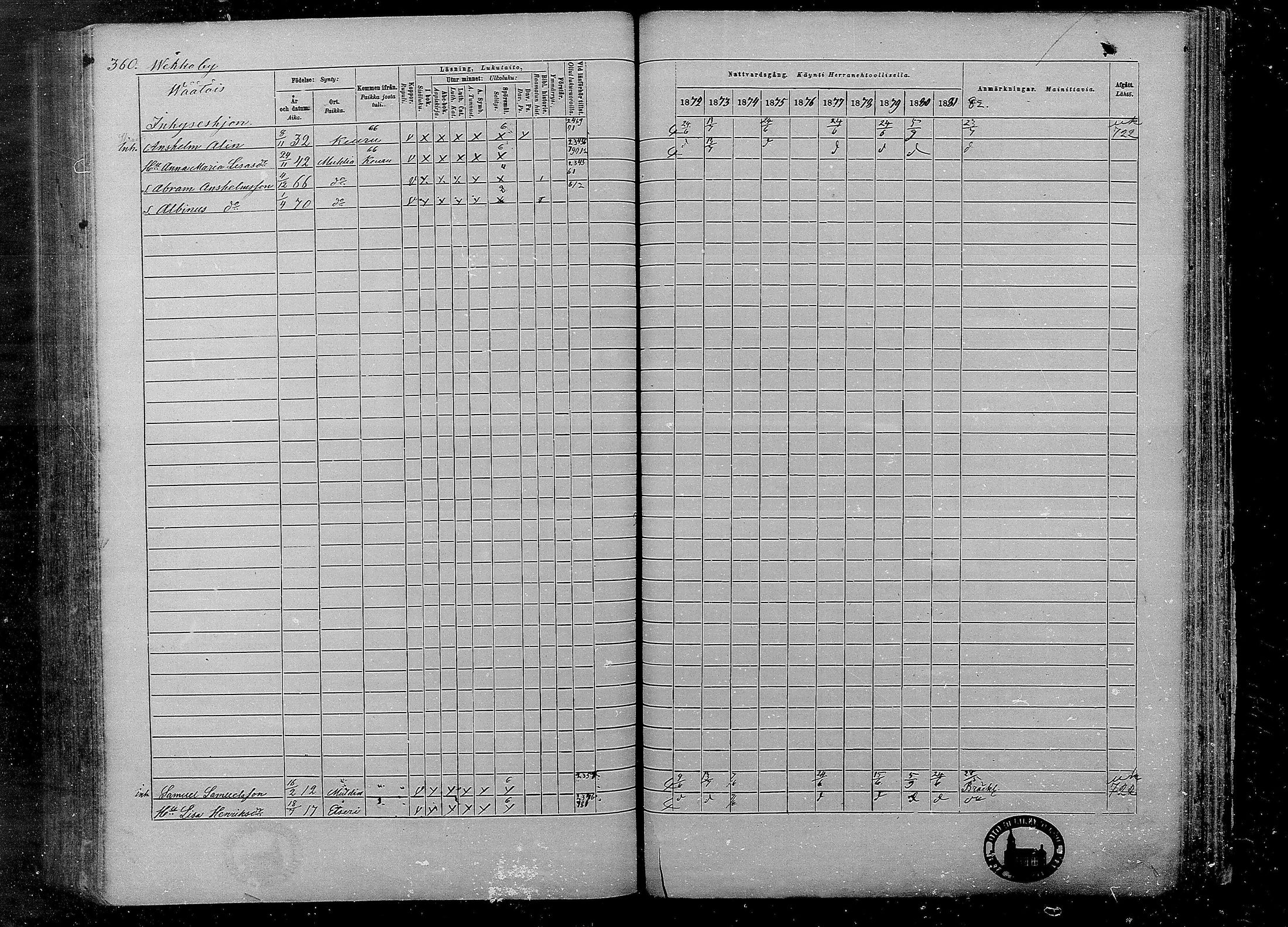 [ ../kirjat/Kirkonkirjat/multia/rippikirja_1872-1881_mko1-16/kuvat/360.jpg ]