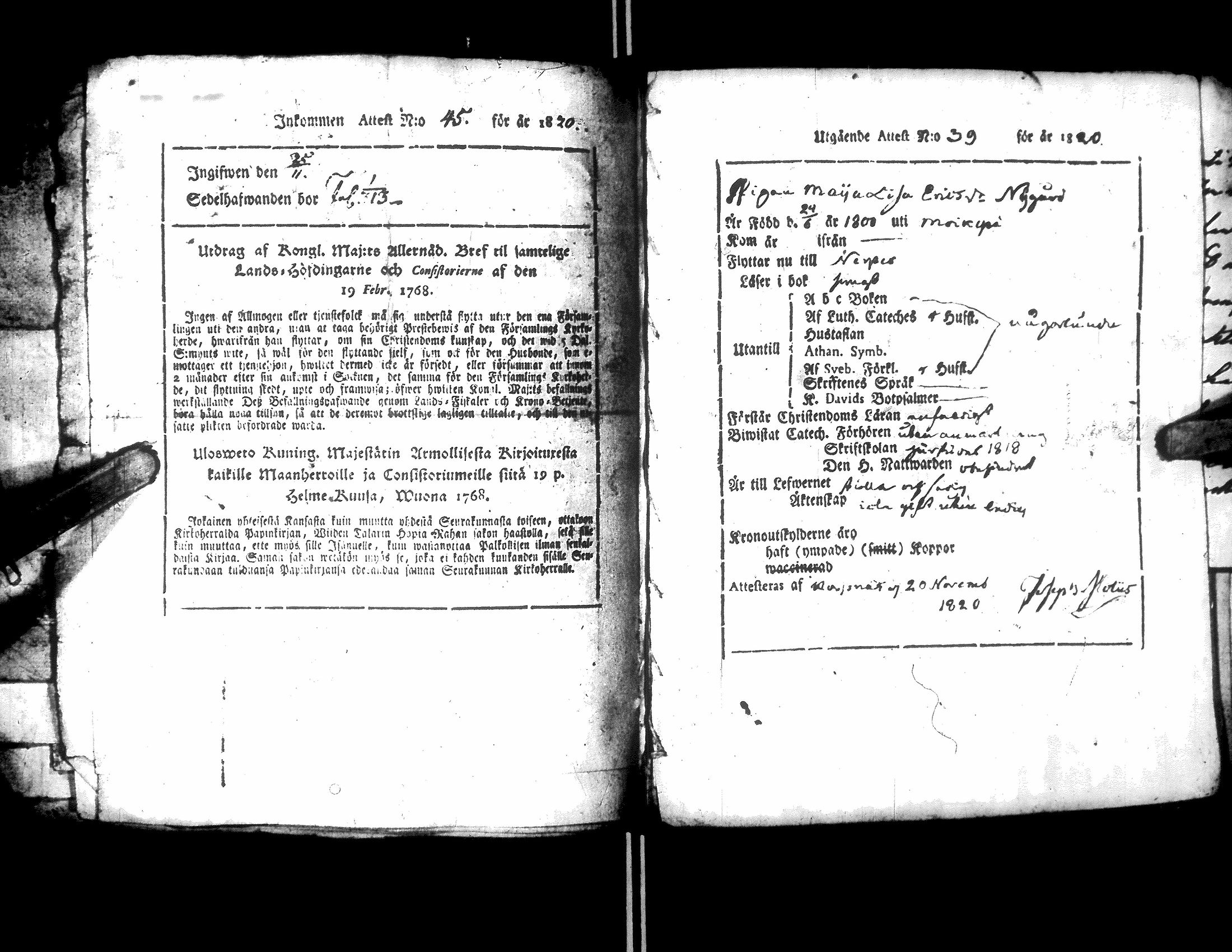 [ ../kirjat/Kirkonkirjat/narpio/muuttokirjoja_1816-1820_uk233-234/kuvat/284.jpg ]