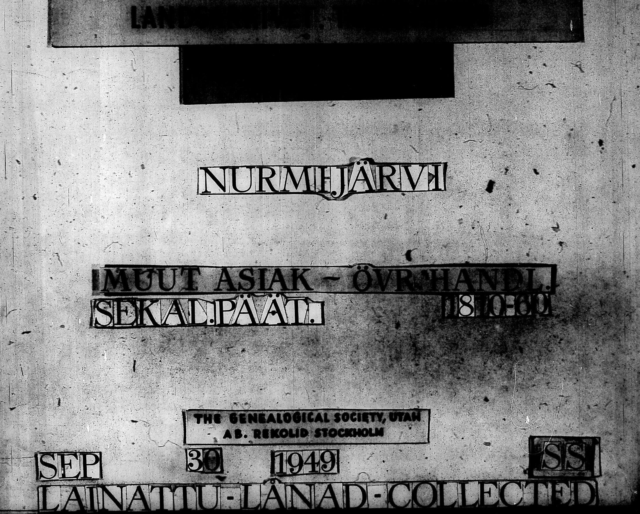 [ ../kirjat/Kirkonkirjat/nurmijarvi/asiakirjoja_1810-1860_tk356/kuvat/1.jpg ]