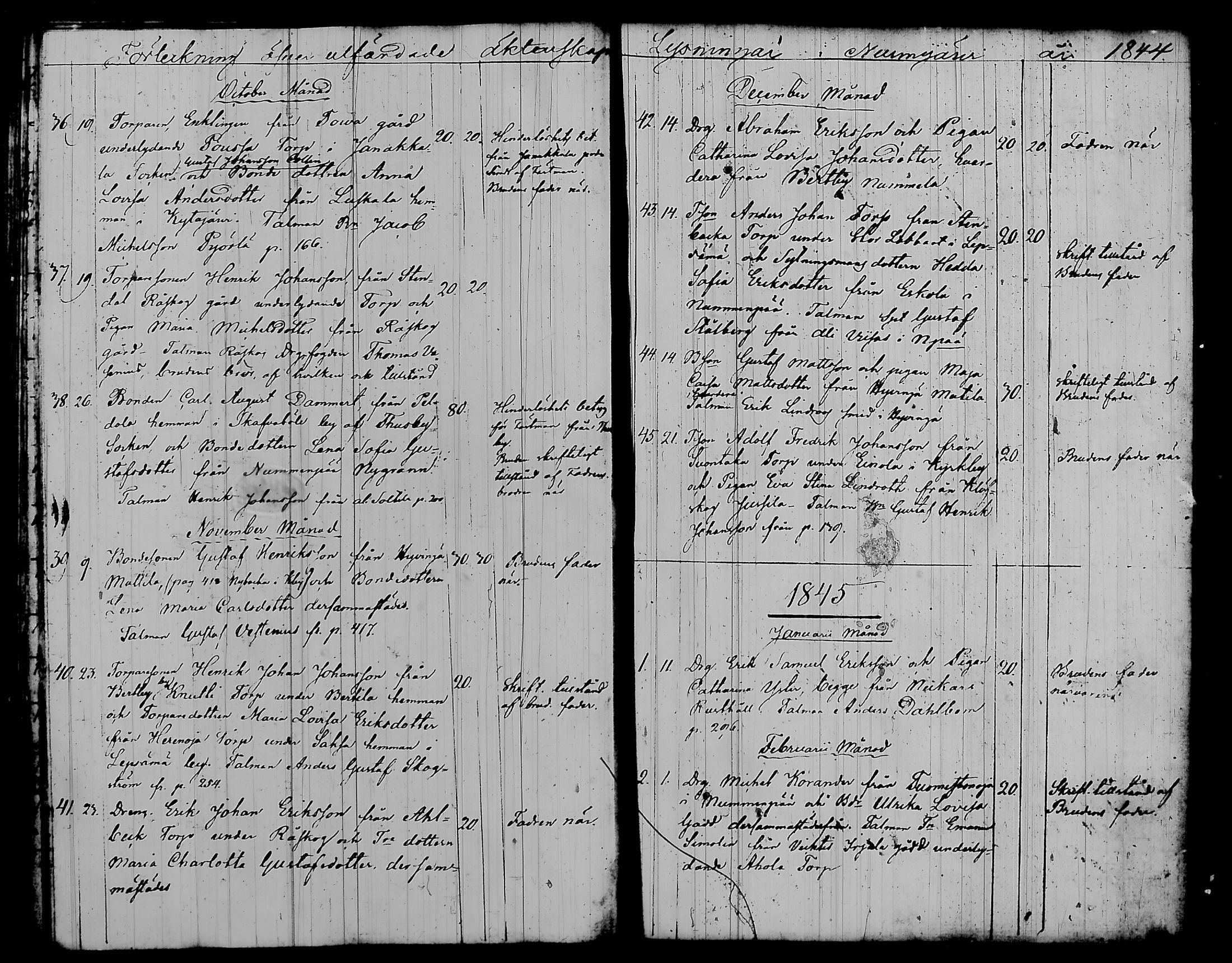 [ ../kirjat/Kirkonkirjat/nurmijarvi/kuulutetut_1832-1876_tk344-345/kuvat/23.jpg ]