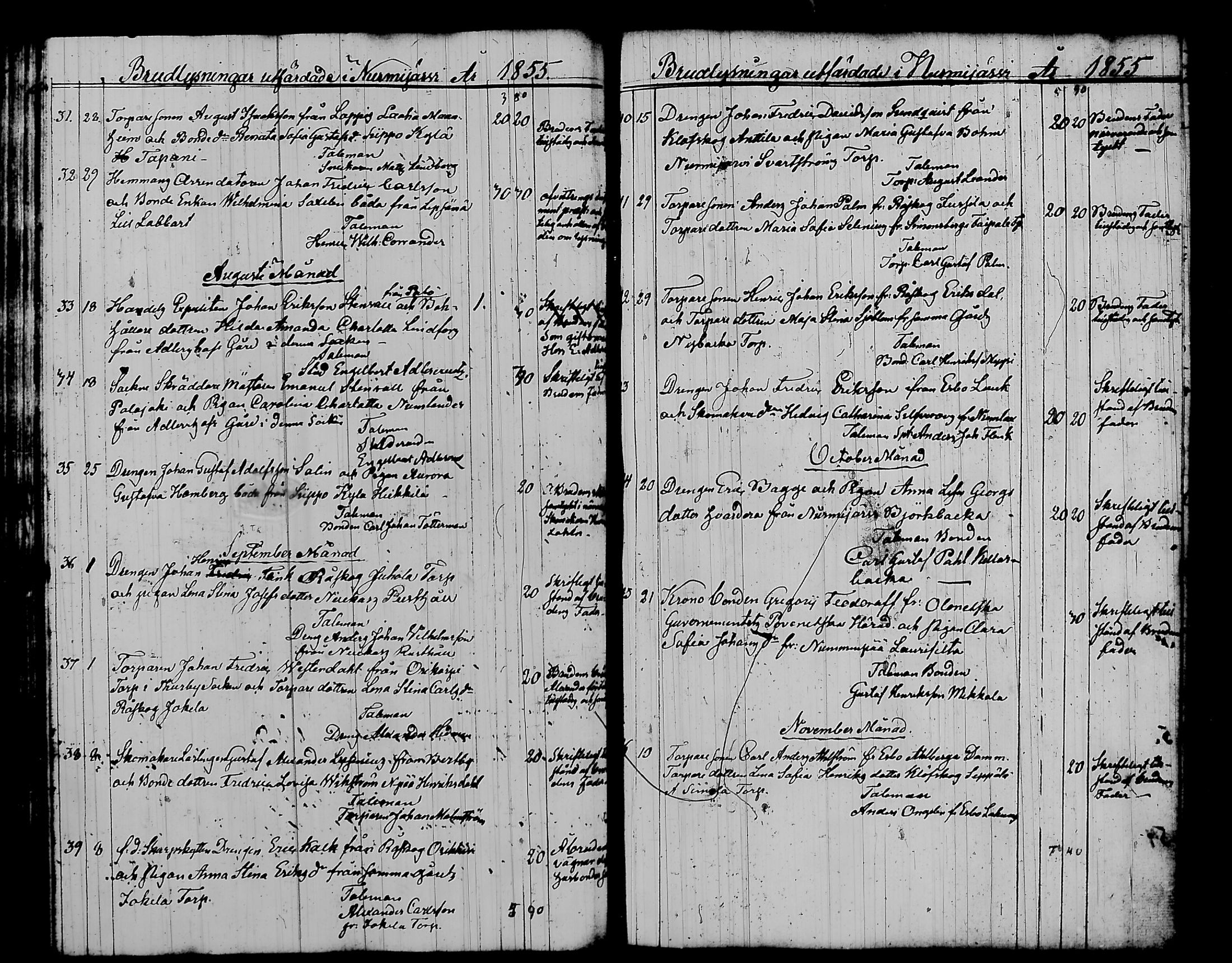 [ ../kirjat/Kirkonkirjat/nurmijarvi/kuulutetut_1832-1876_tk344-345/kuvat/61.jpg ]