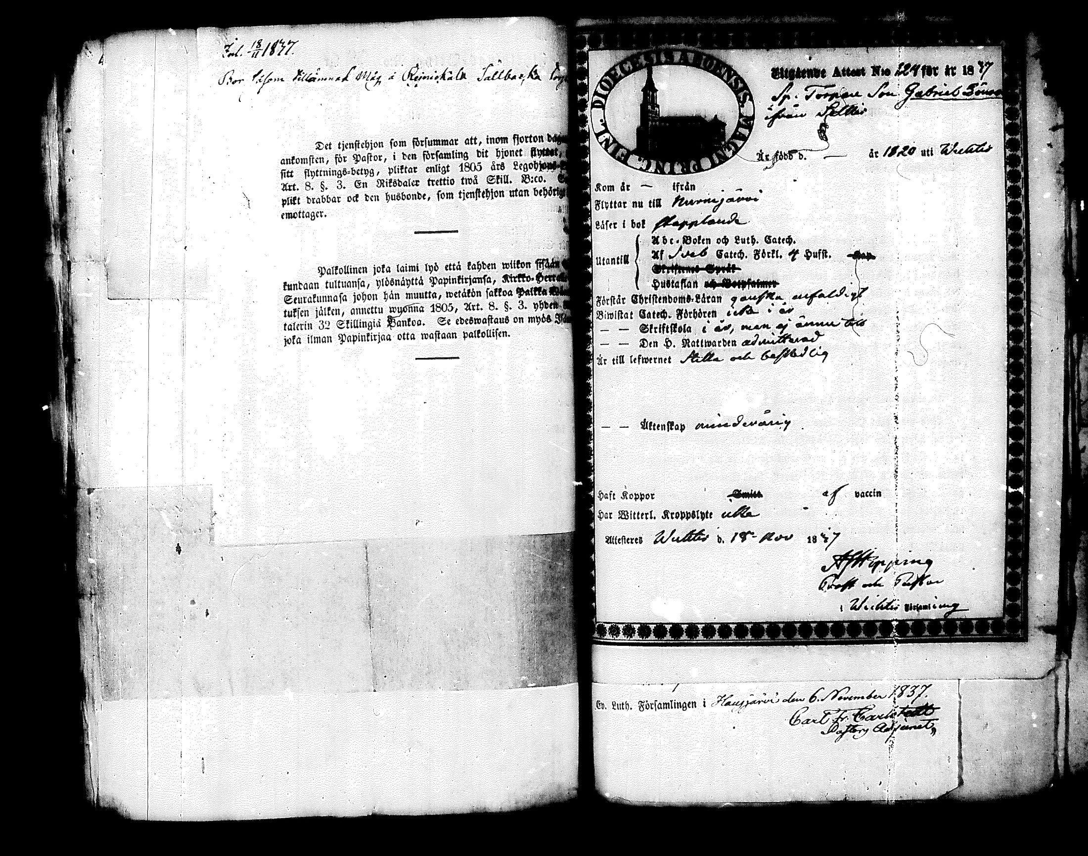 [ ../kirjat/Kirkonkirjat/nurmijarvi/muuttokirjoja_1837-1841_tk348-349/kuvat/124.jpg ]