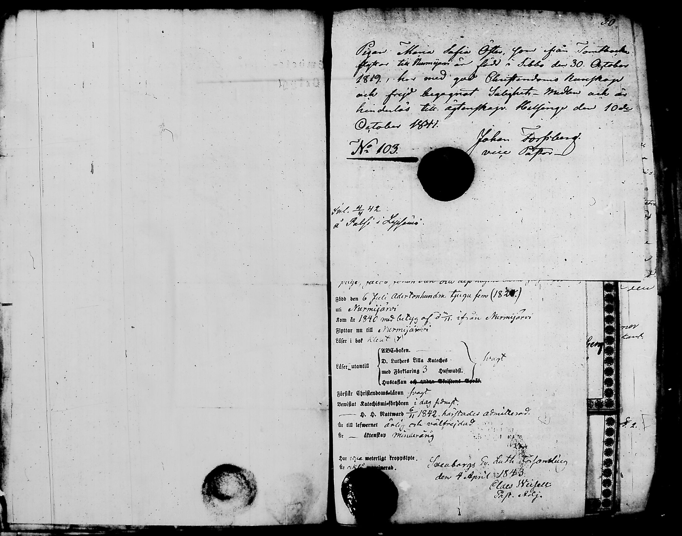 [ ../kirjat/Kirkonkirjat/nurmijarvi/muuttokirjoja_1842-1850_tk349-350/kuvat/70.jpg ]