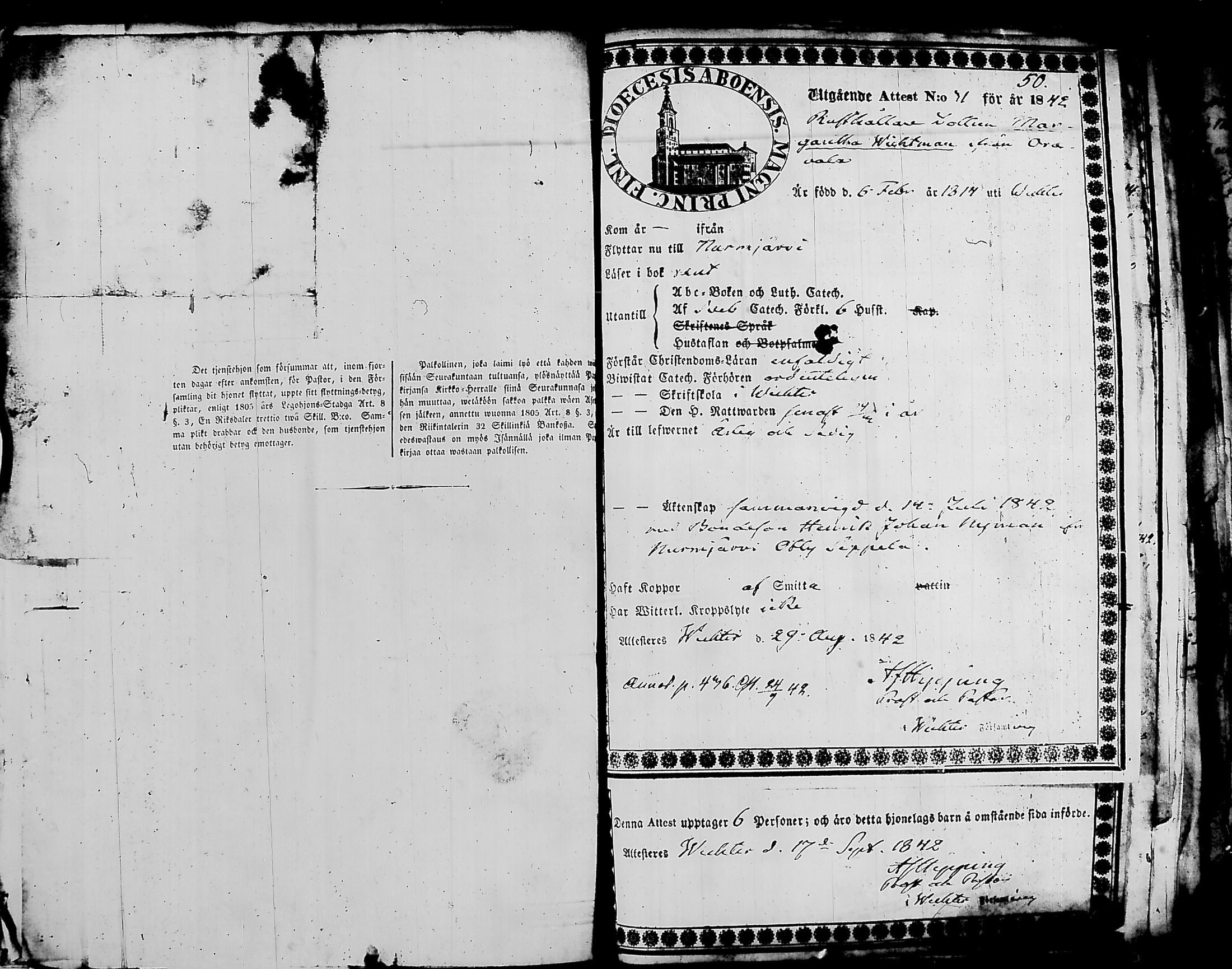 [ ../kirjat/Kirkonkirjat/nurmijarvi/muuttokirjoja_1842-1850_tk349-350/kuvat/94.jpg ]