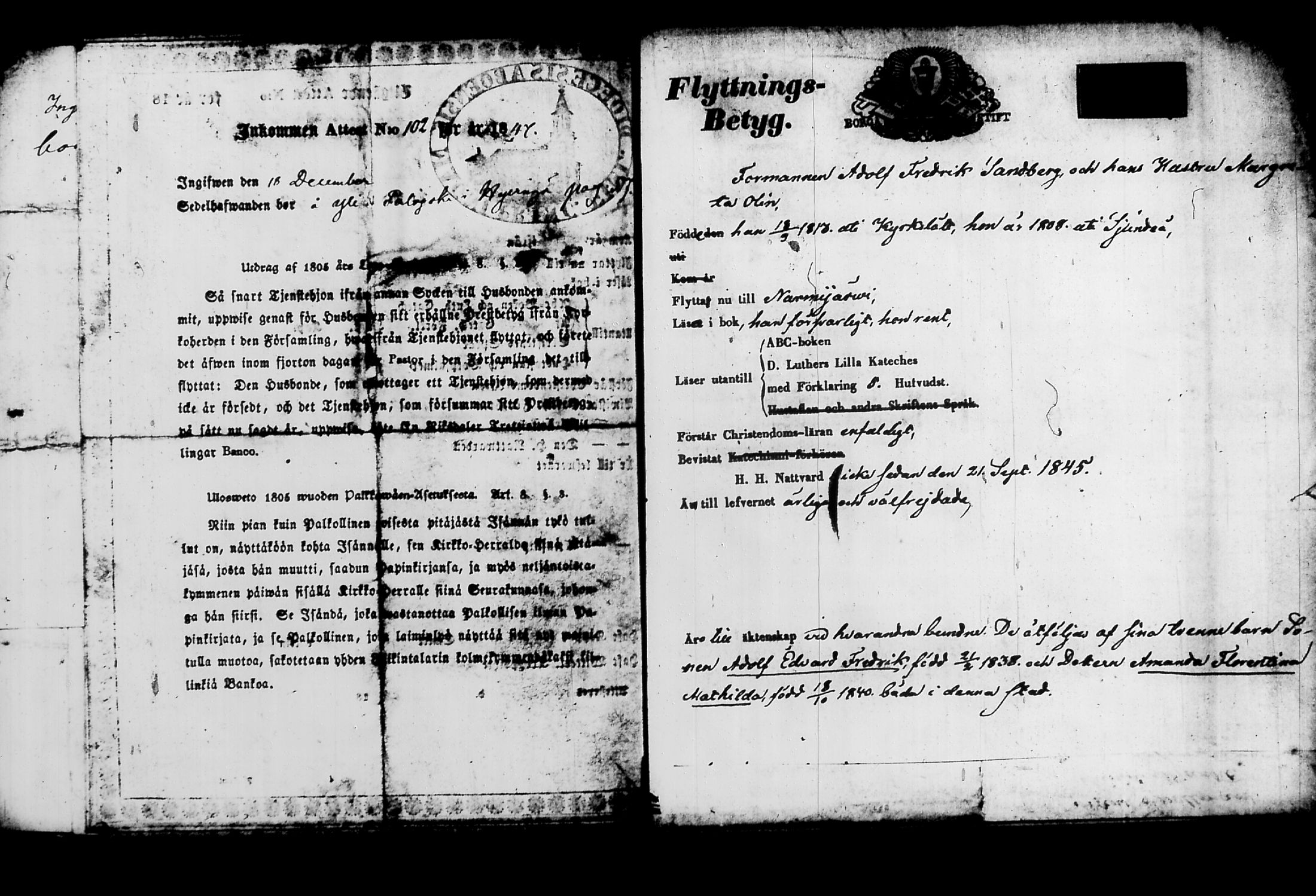 [ ../kirjat/Kirkonkirjat/nurmijarvi/muuttokirjoja_1845-1847_tk350/kuvat/353.jpg ]