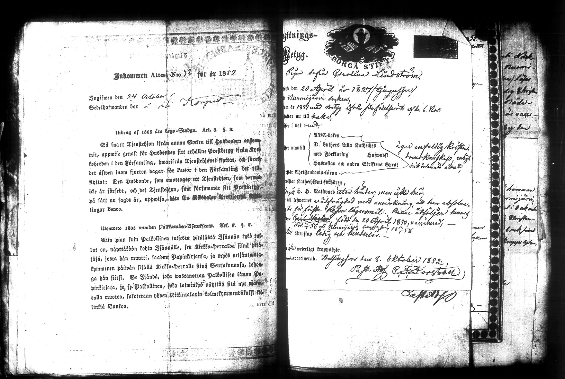[ ../kirjat/Kirkonkirjat/nurmijarvi/muuttokirjoja_1851-1856_tk350/kuvat/146.jpg ]