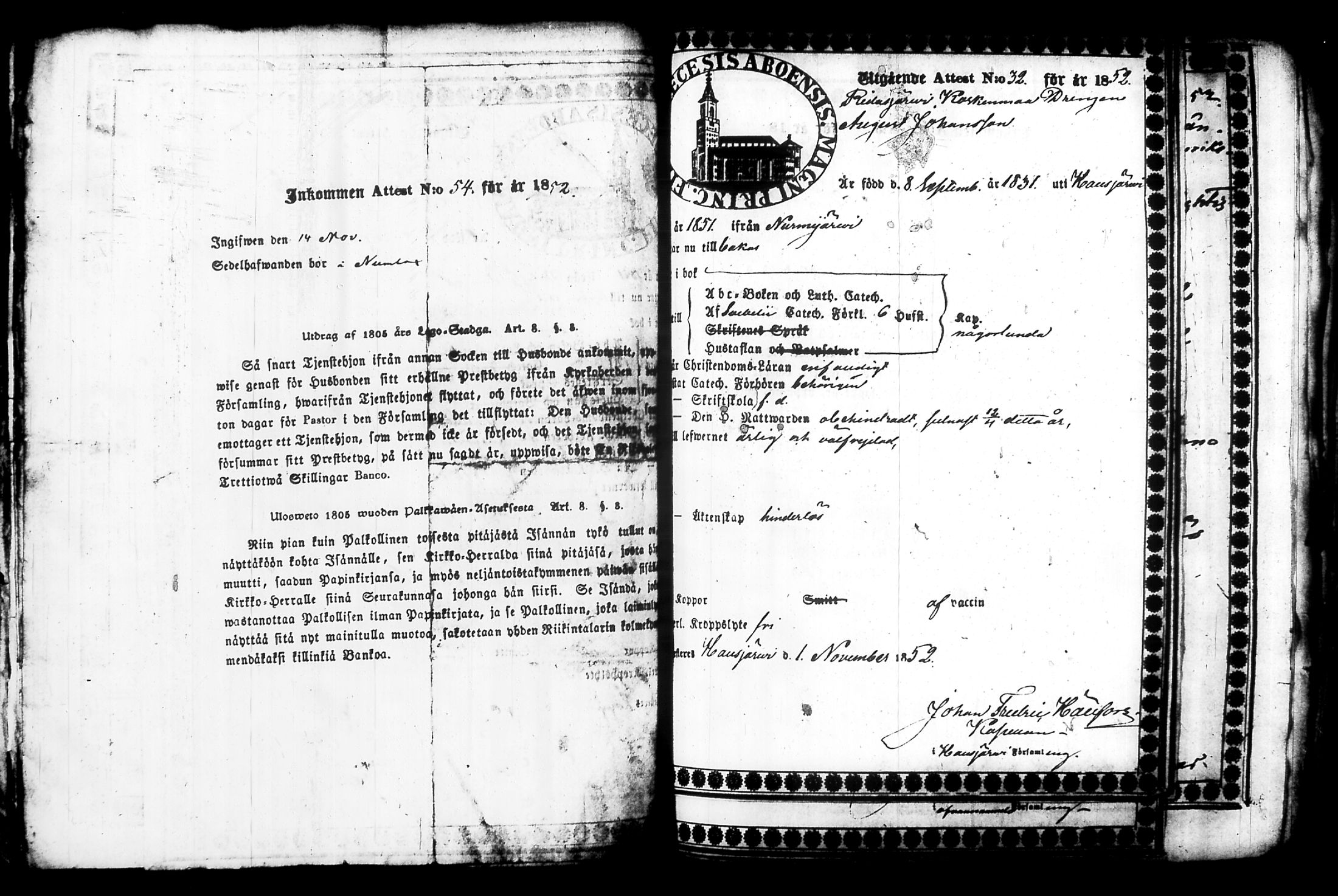 [ ../kirjat/Kirkonkirjat/nurmijarvi/muuttokirjoja_1851-1856_tk350/kuvat/168.jpg ]
