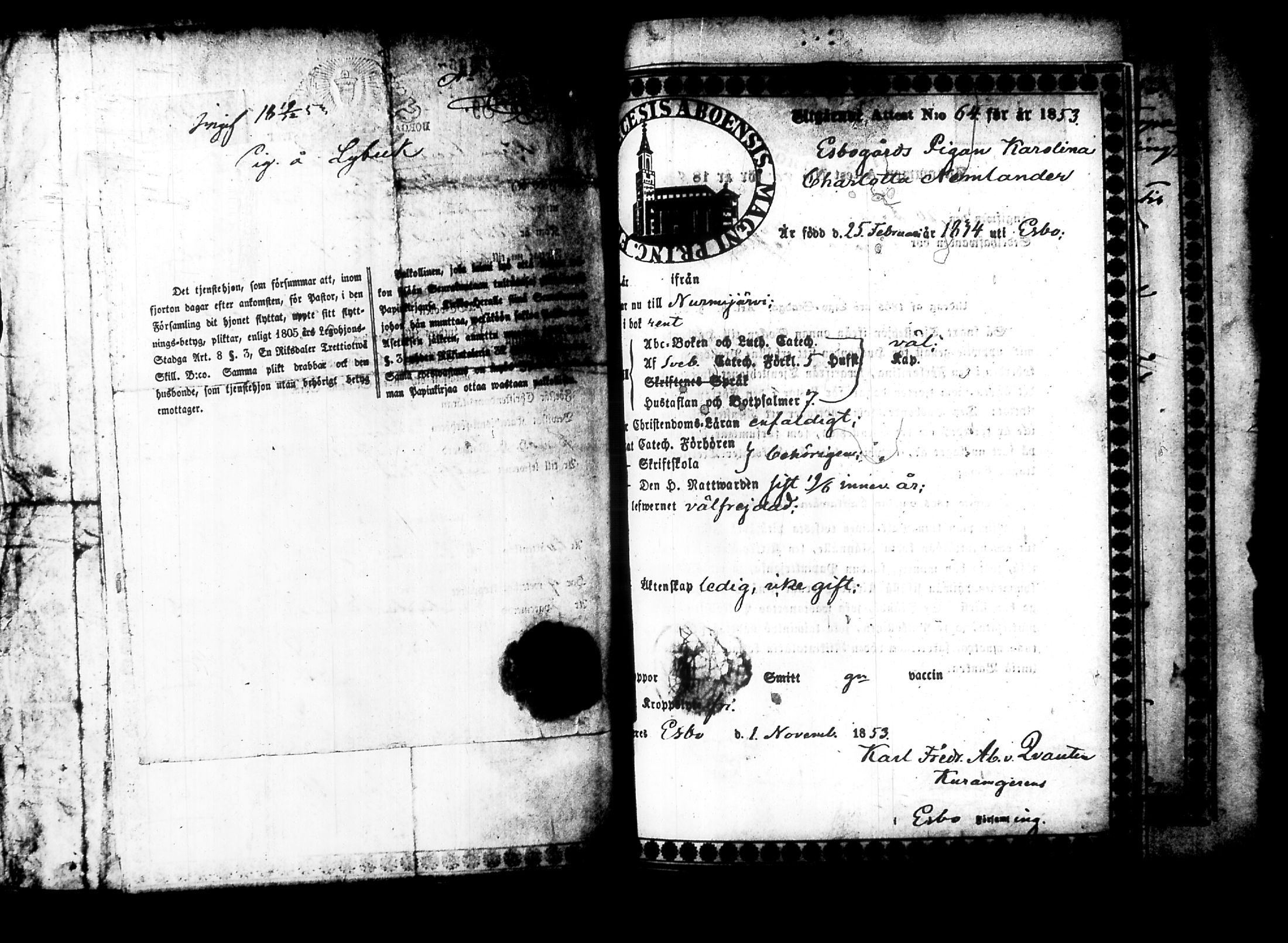 [ ../kirjat/Kirkonkirjat/nurmijarvi/muuttokirjoja_1851-1856_tk350/kuvat/319.jpg ]