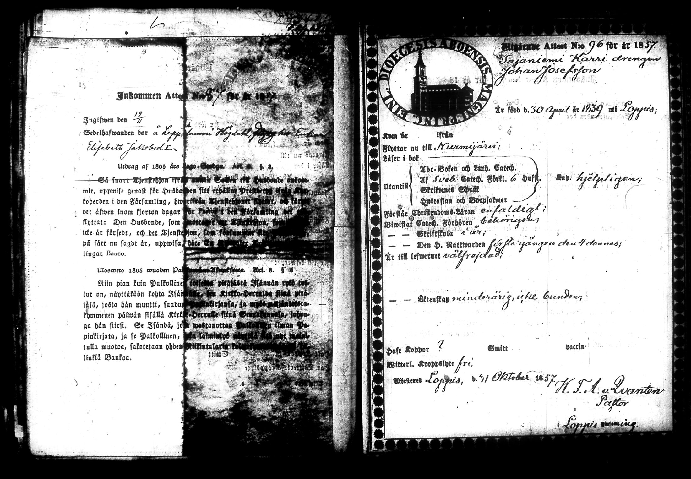 [ ../kirjat/Kirkonkirjat/nurmijarvi/muuttokirjoja_1857-1861_tk350-351/kuvat/105.jpg ]